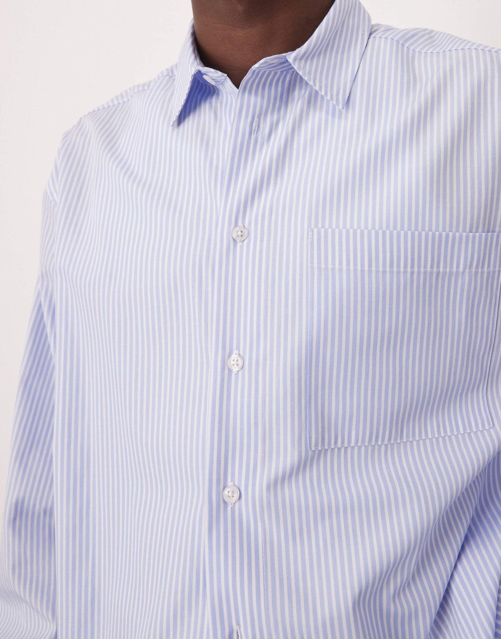 ASOS DESIGN oversized boxy shirt in blue stripe co ord - ASOS Sample Sale
