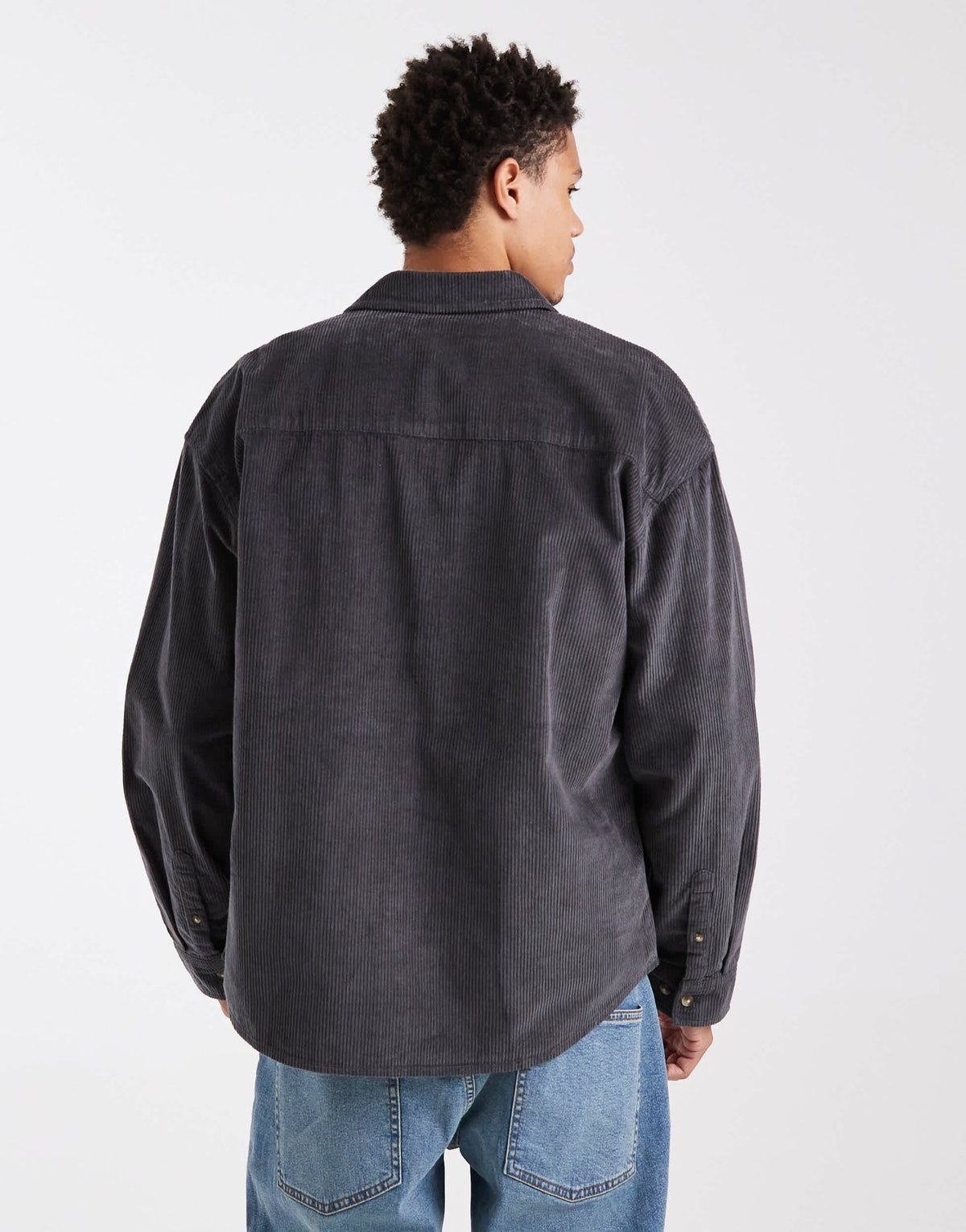ASOS DESIGN oversized cord shirt in washed black - ASOS Sample Sale