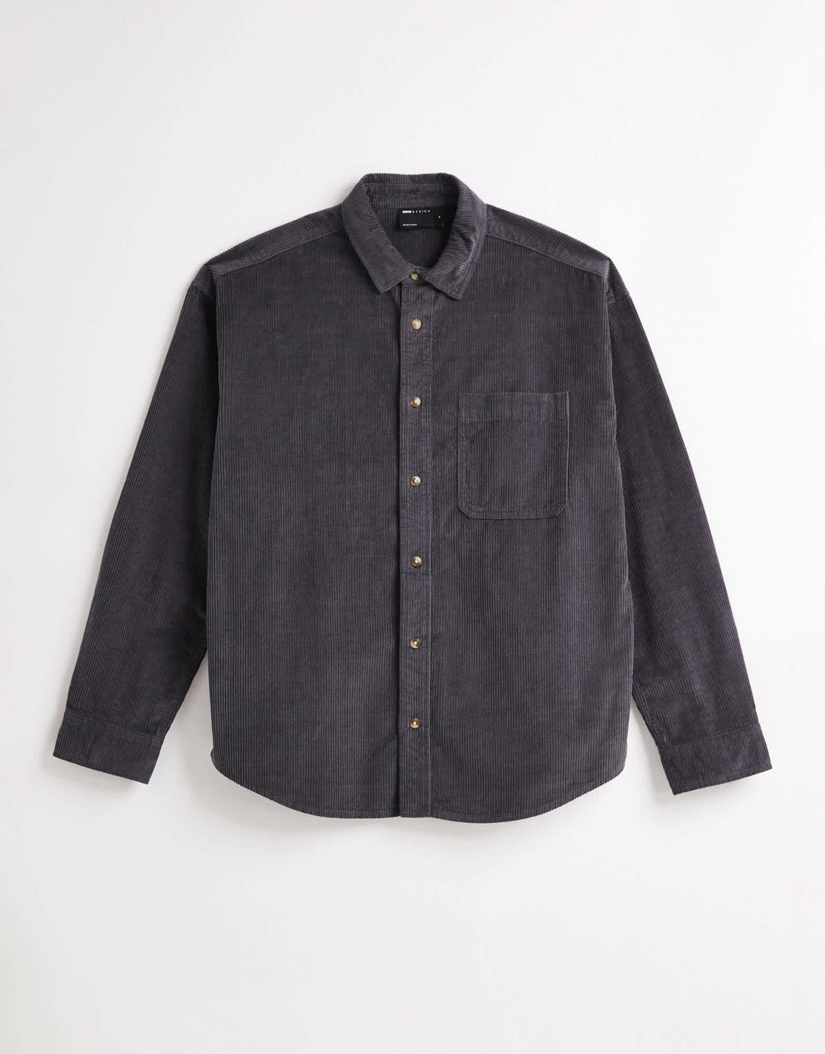 ASOS DESIGN oversized cord shirt in washed black - ASOS Sample Sale