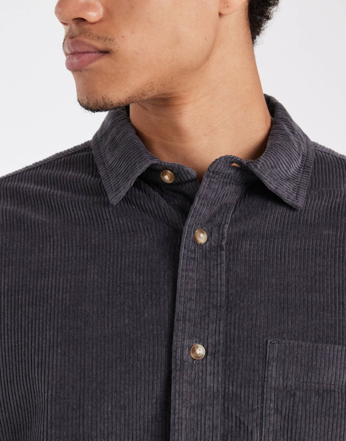 ASOS DESIGN oversized cord shirt in washed black - ASOS Sample Sale