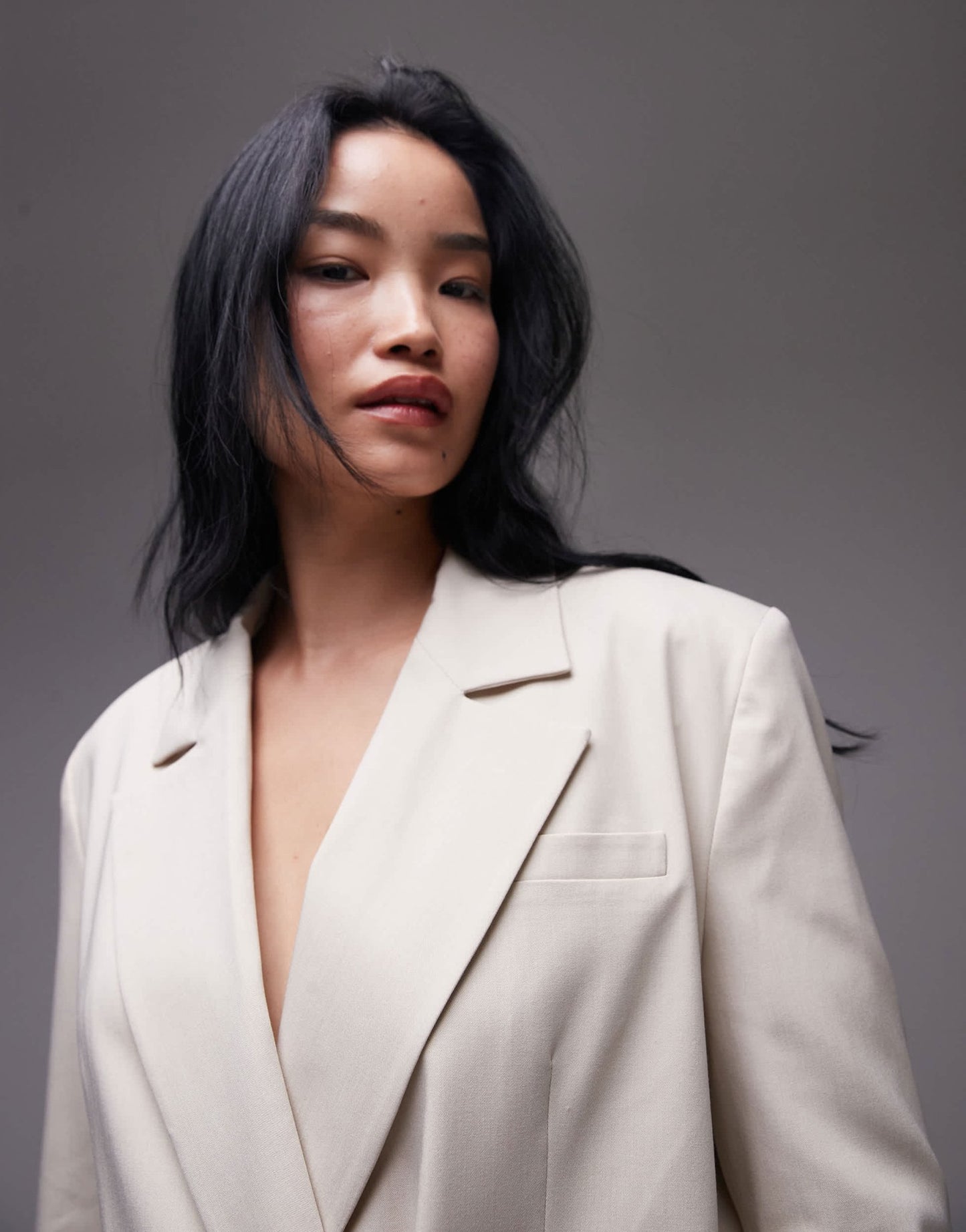 ASOS DESIGN oversized double breasted blazer in neutral co ord - ASOS Sample Sale