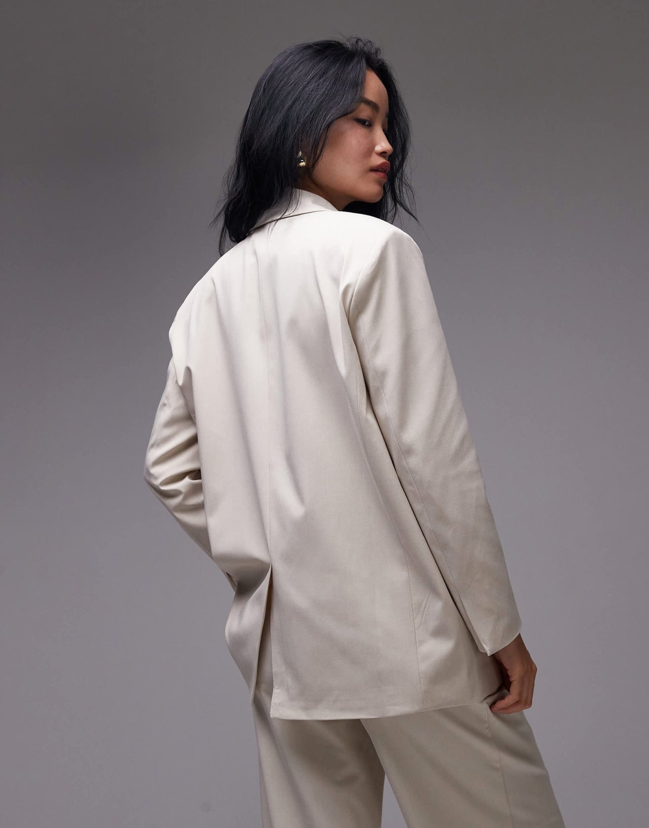 ASOS DESIGN oversized double breasted blazer in neutral co ord - ASOS Sample Sale