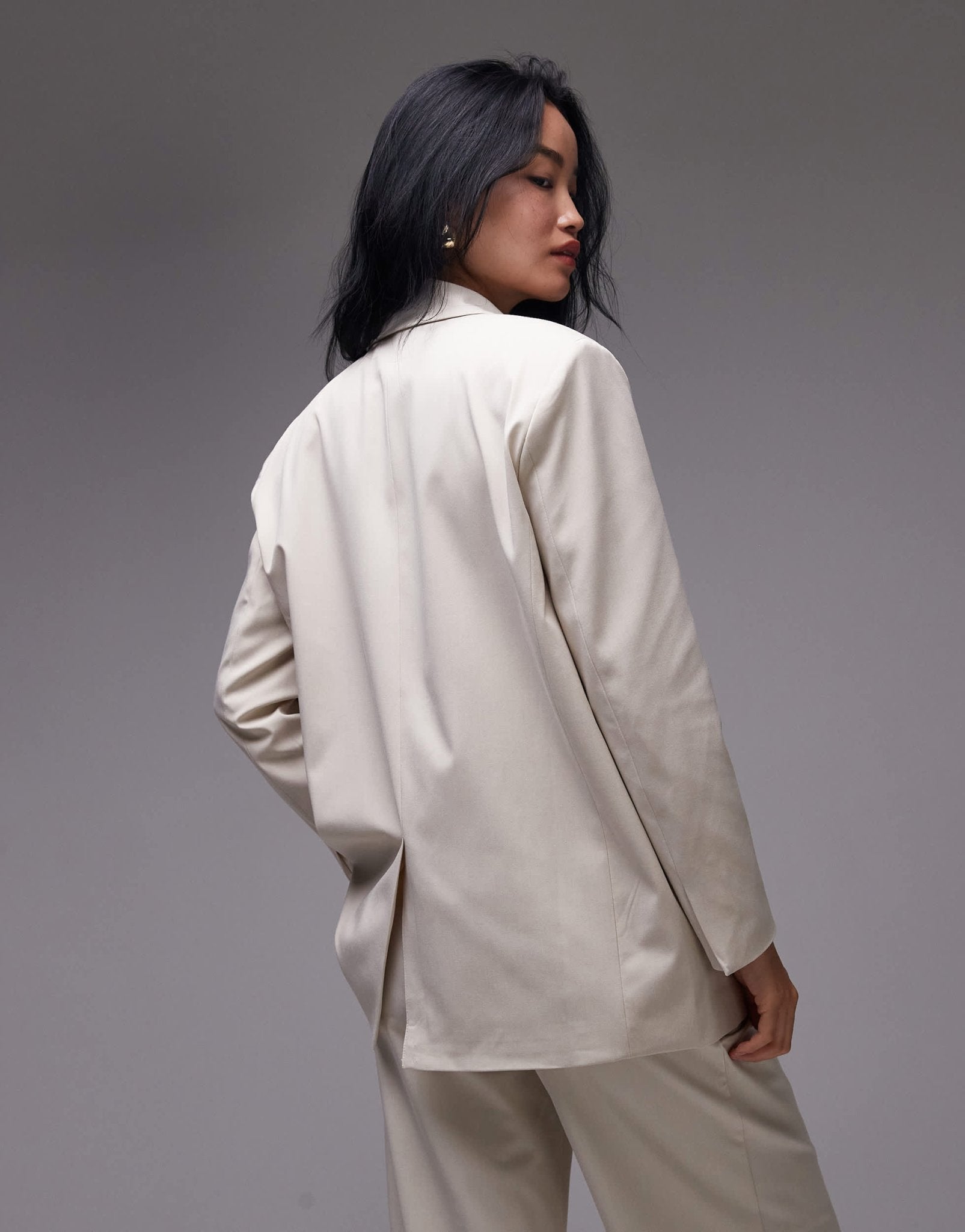 ASOS DESIGN oversized double breasted blazer in neutral co ord - ASOS Sample Sale