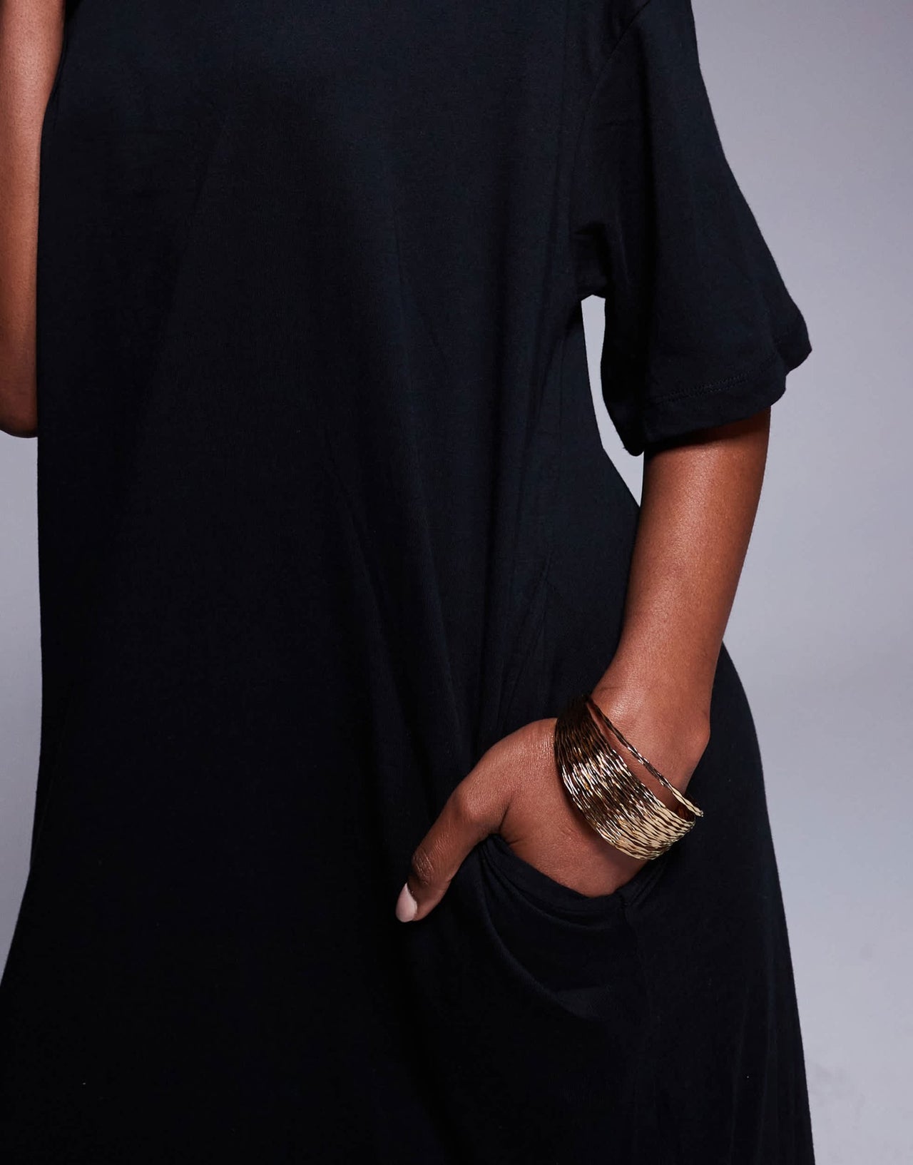 ASOS DESIGN oversized midaxi t-shirt dress in black - ASOS Sample Sale
