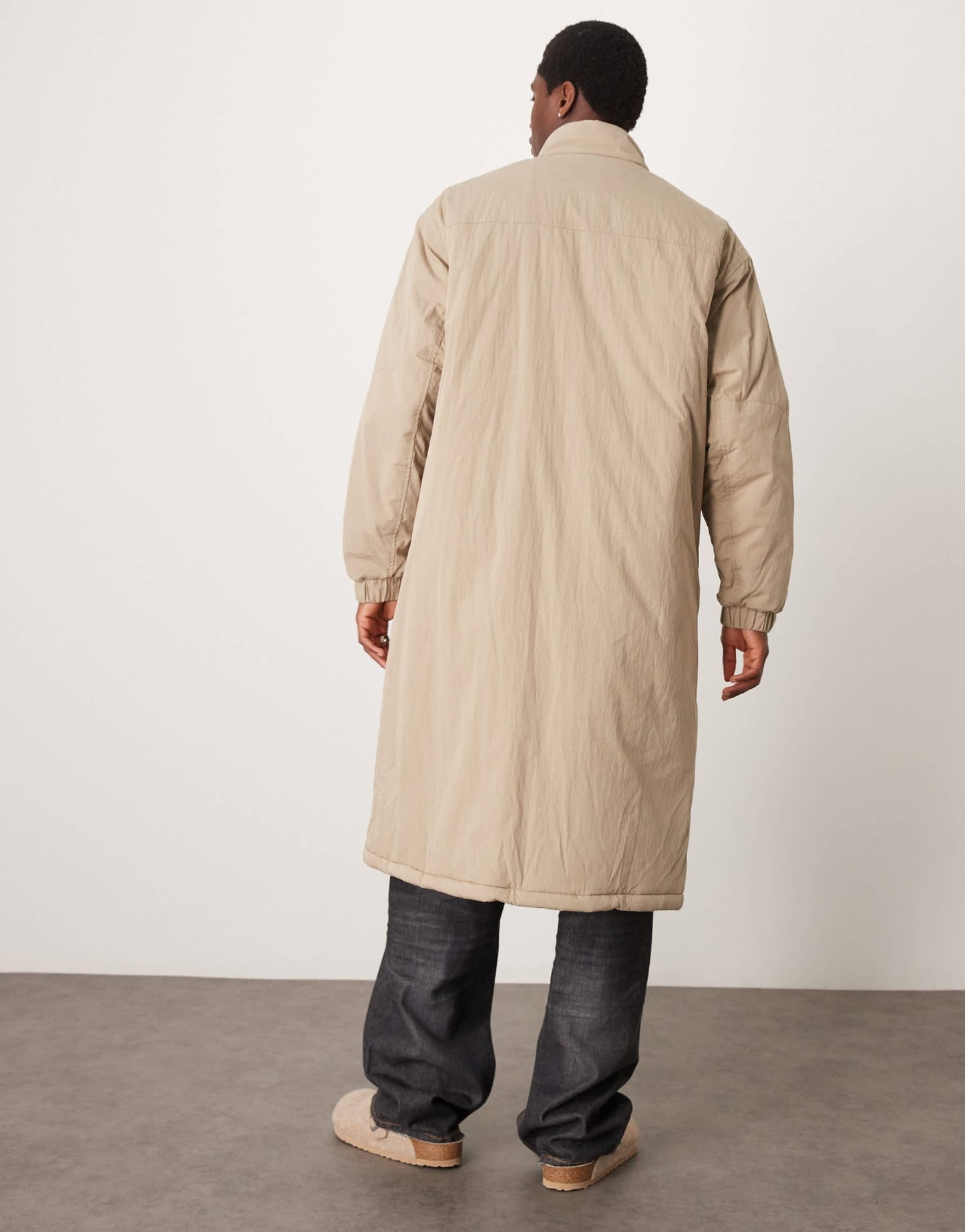 ASOS DESIGN oversized parka jacket in stone - ASOS Sample Sale