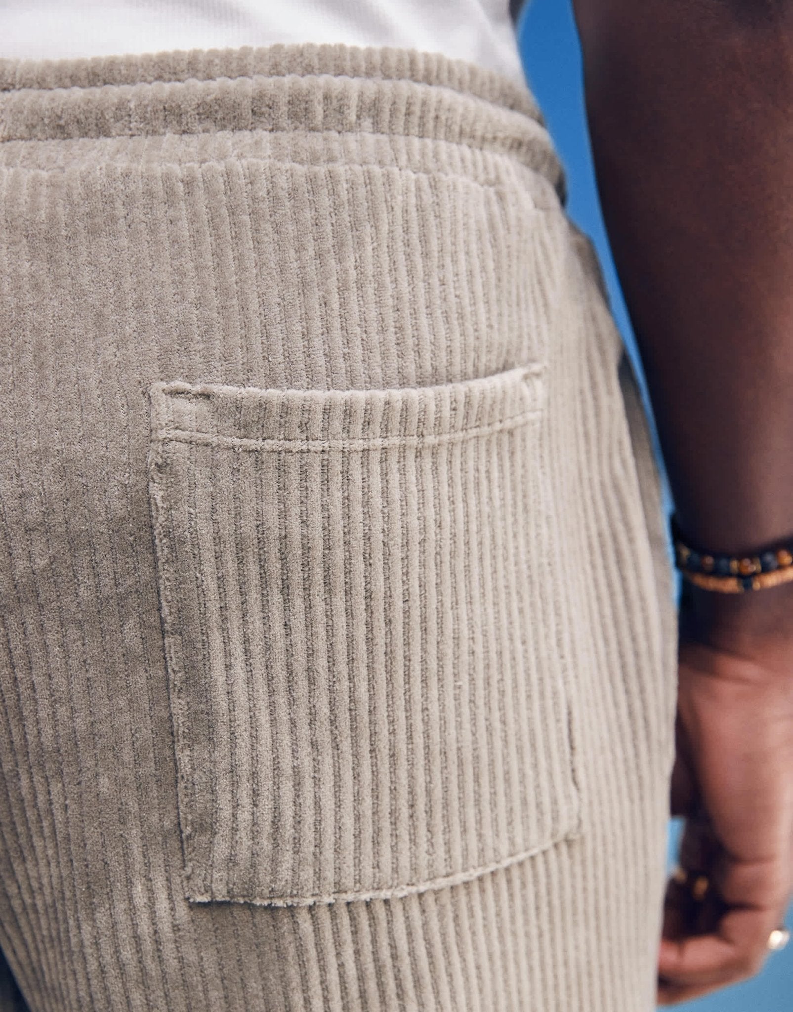 ASOS DESIGN oversized ribbed velour short in beige - ASOS Sample Sale