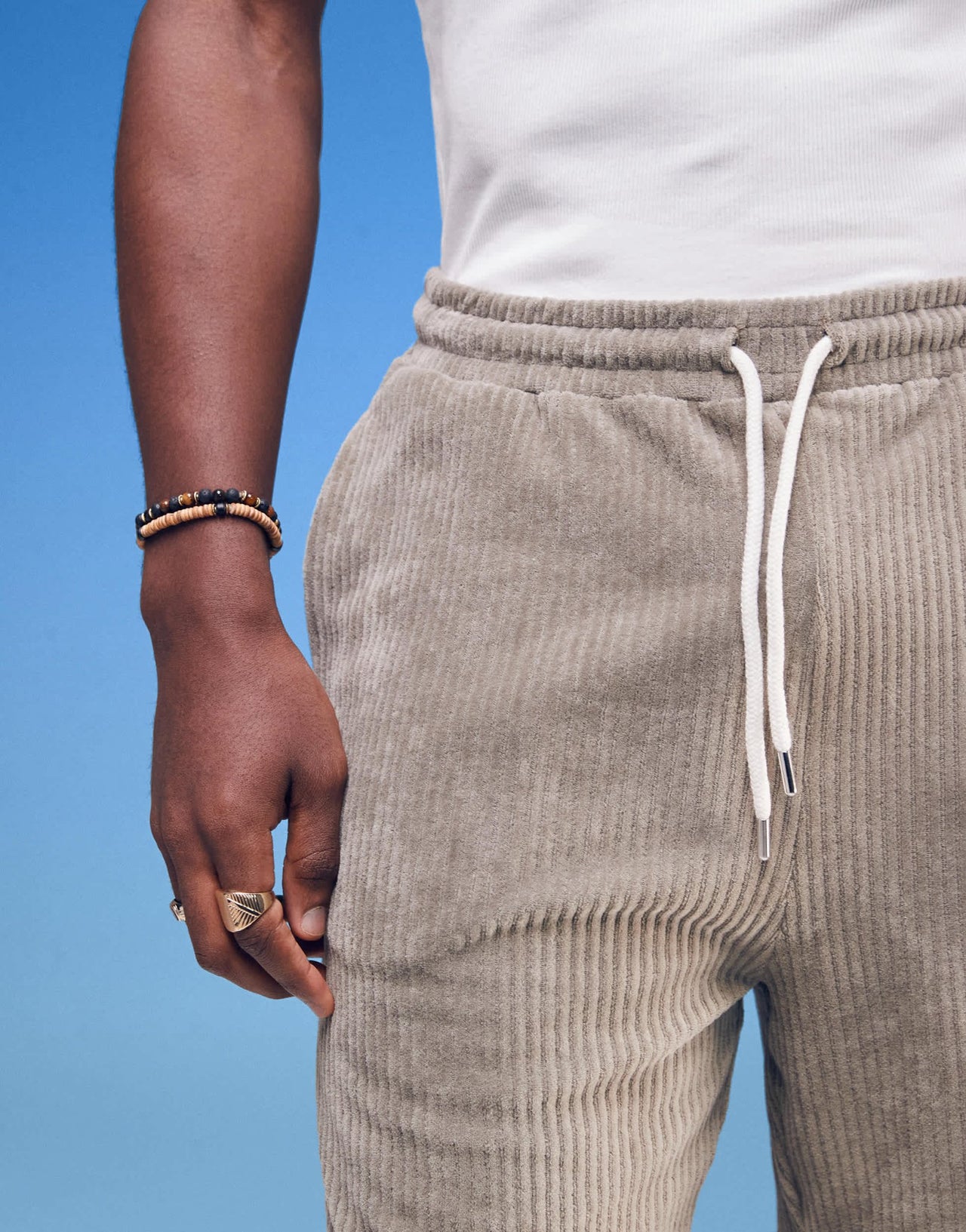 ASOS DESIGN oversized ribbed velour short in beige - ASOS Sample Sale