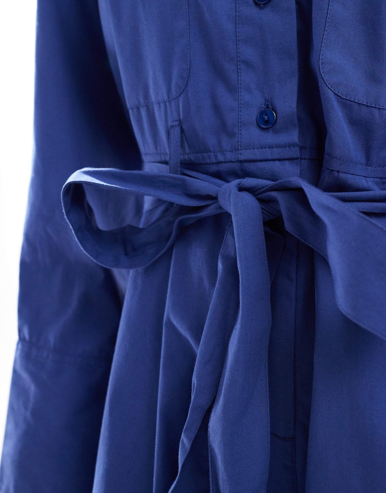 ASOS DESIGN oversized shirt playsuit in deep blue - ASOS Sample Sale