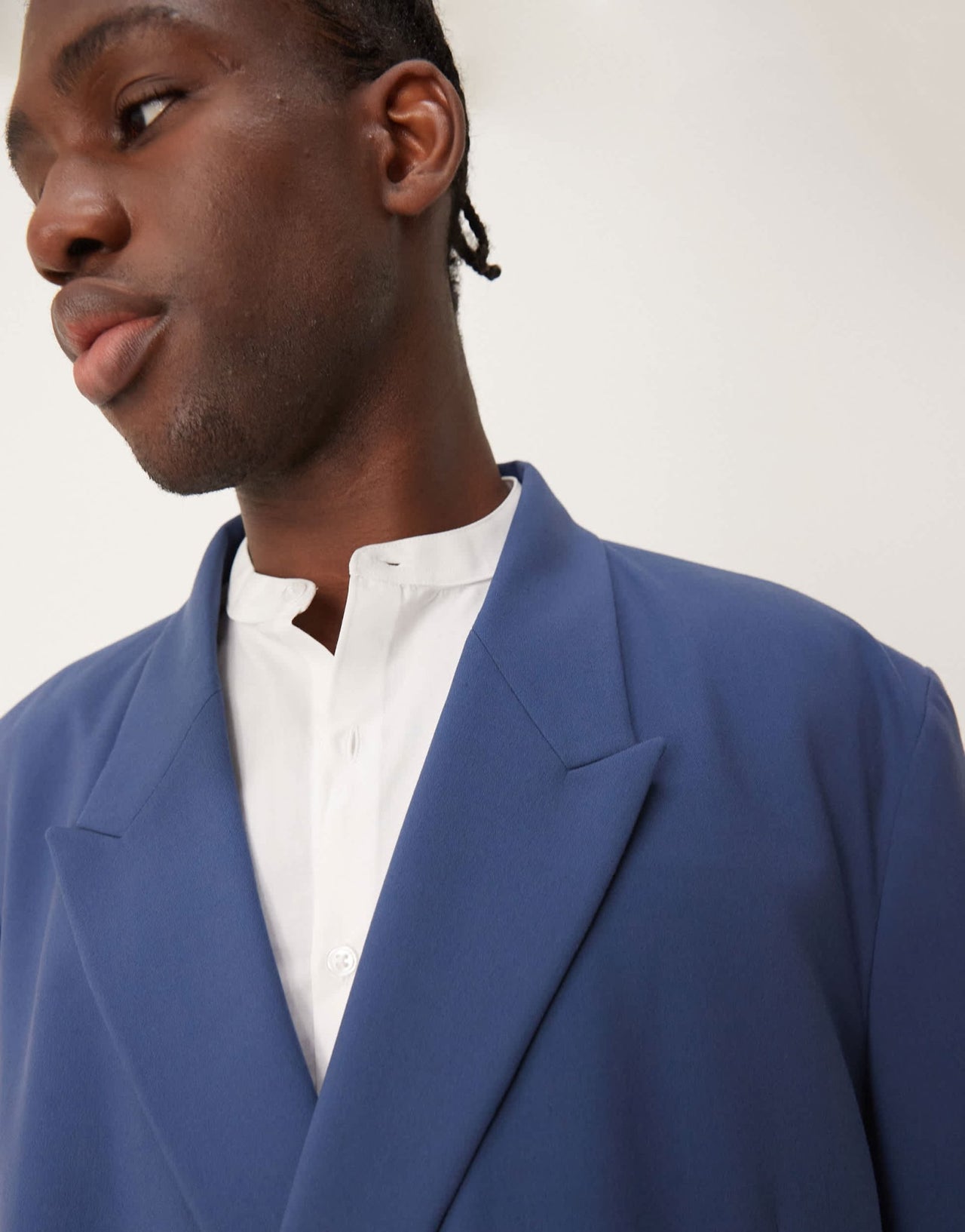 ASOS DESIGN oversized slouchy double breasted suit jacket in blue - ASOS Sample Sale