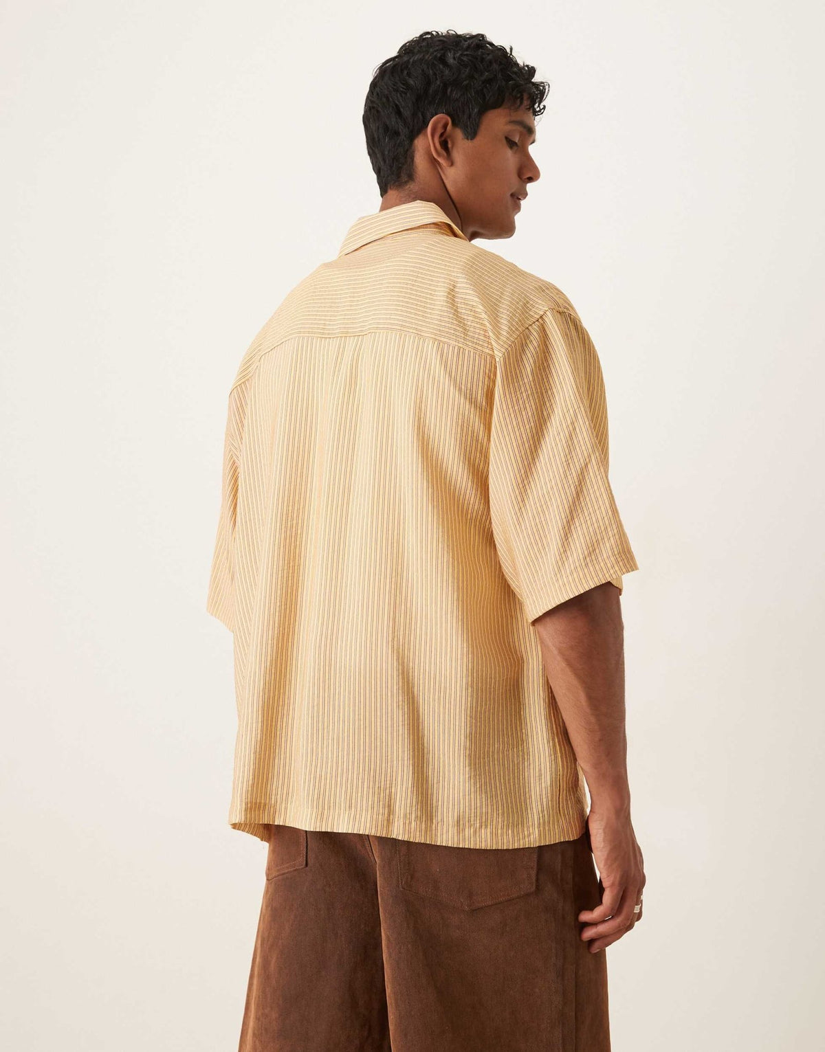 ASOS DESIGN oversized stripe shirt in yellow - ASOS Sample Sale