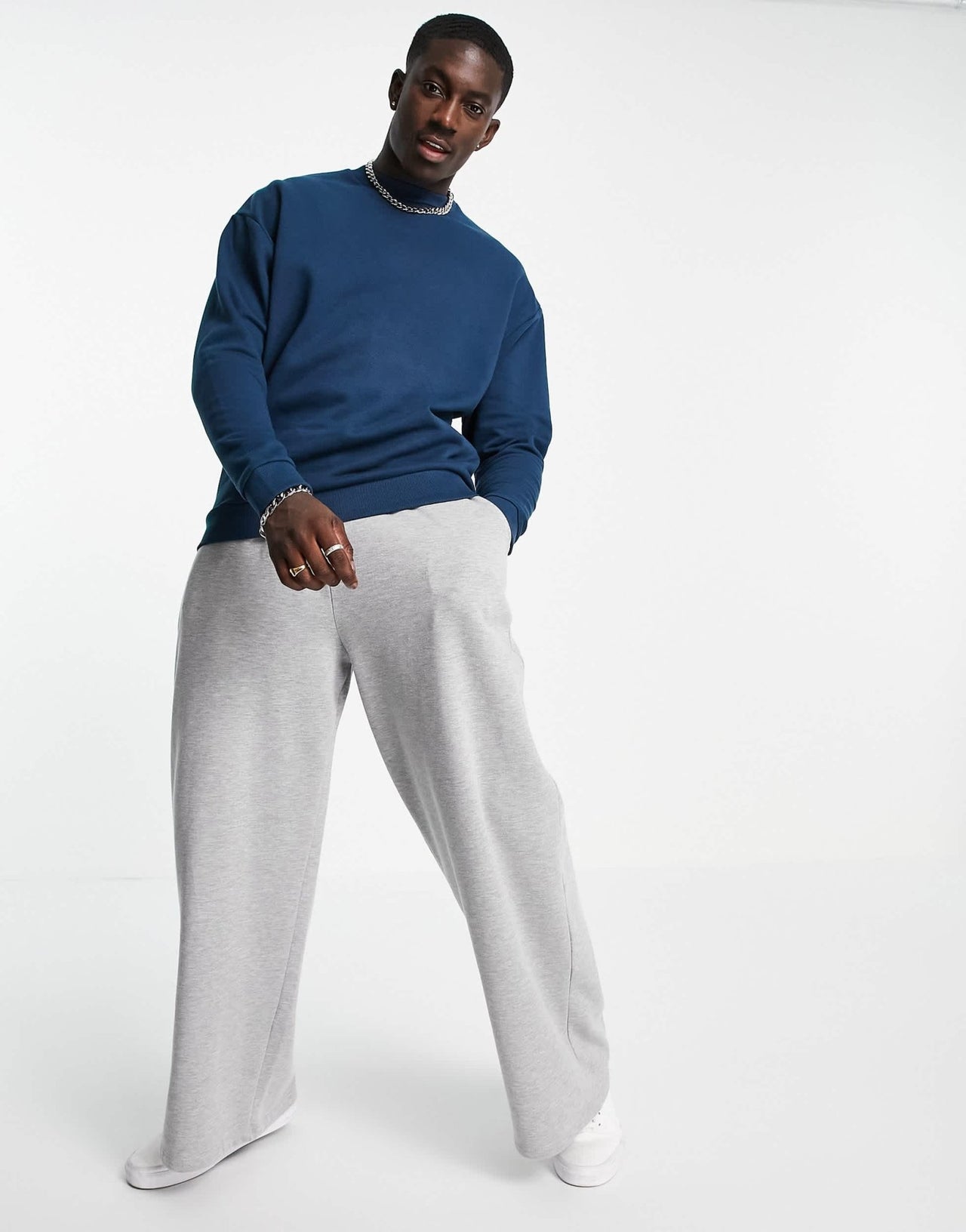 ASOS DESIGN oversized sweatshirt in navy - ASOS Sample Sale