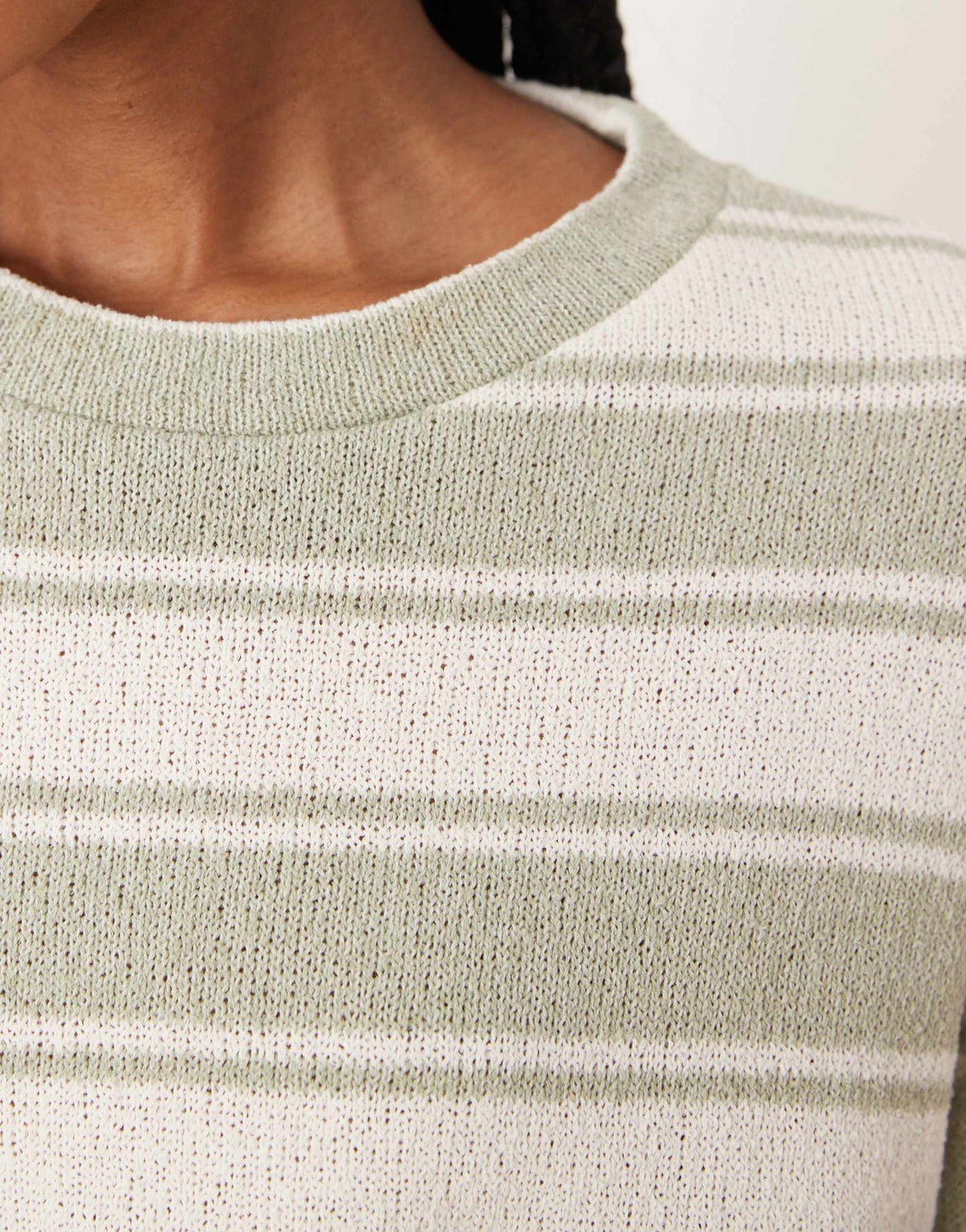 ASOS DESIGN oversized t-shirt co-ord in knit sage stripe - ASOS Sample Sale