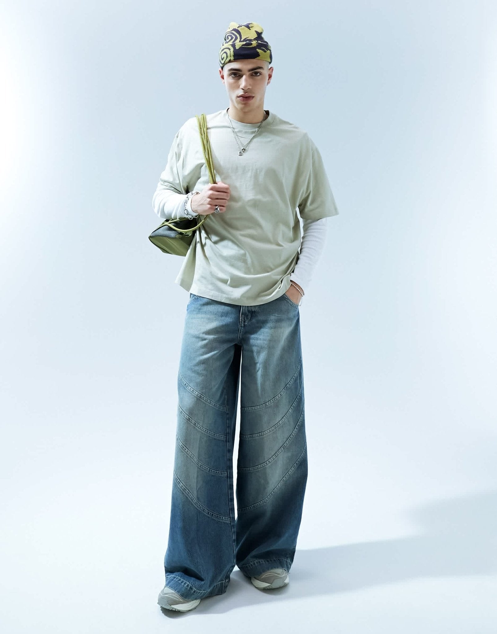 ASOS DESIGN oversized t-shirt in beige with back spine print - ASOS Sample Sale