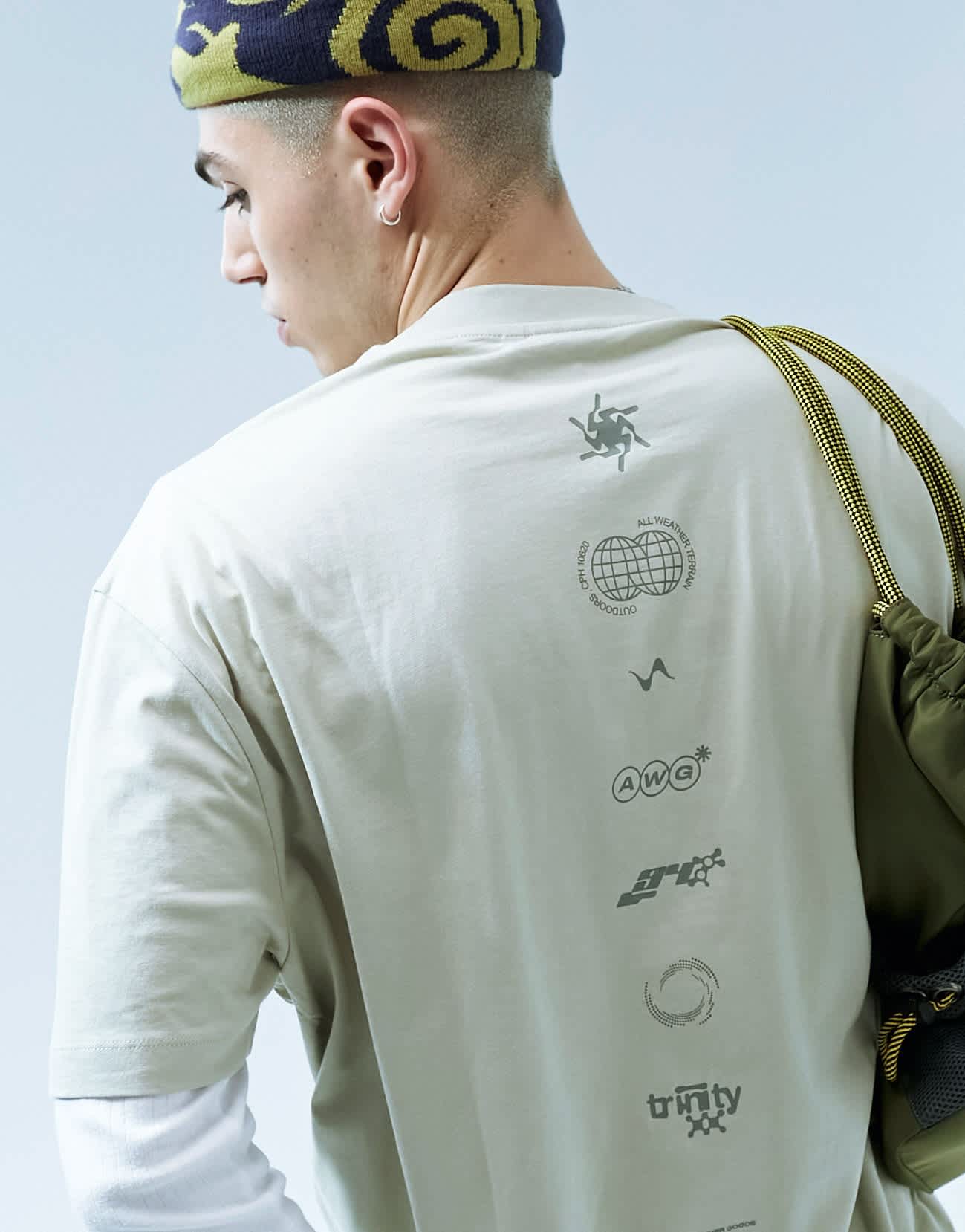 ASOS DESIGN oversized t-shirt in beige with back spine print - ASOS Sample Sale