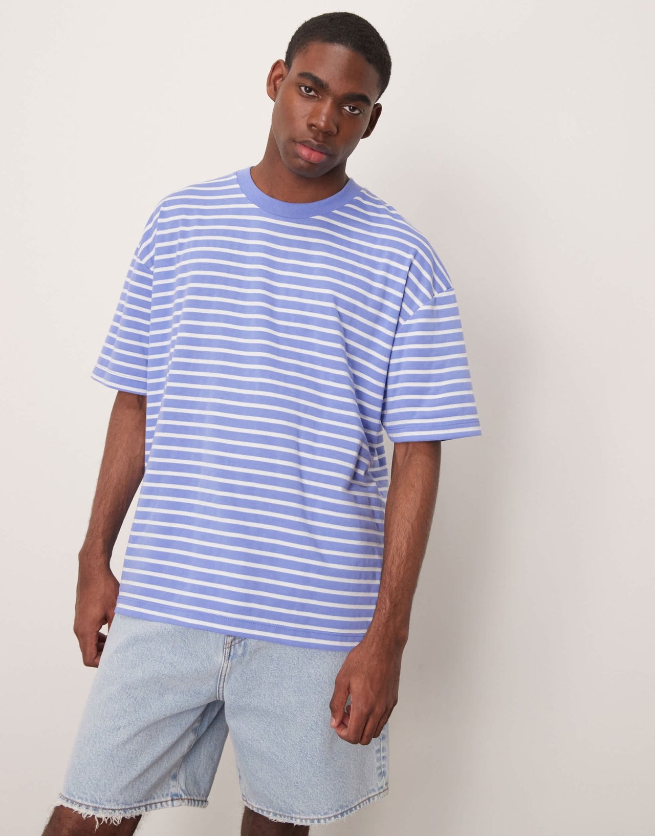 ASOS DESIGN oversized t-shirt in blue and white stripe - ASOS Sample Sale