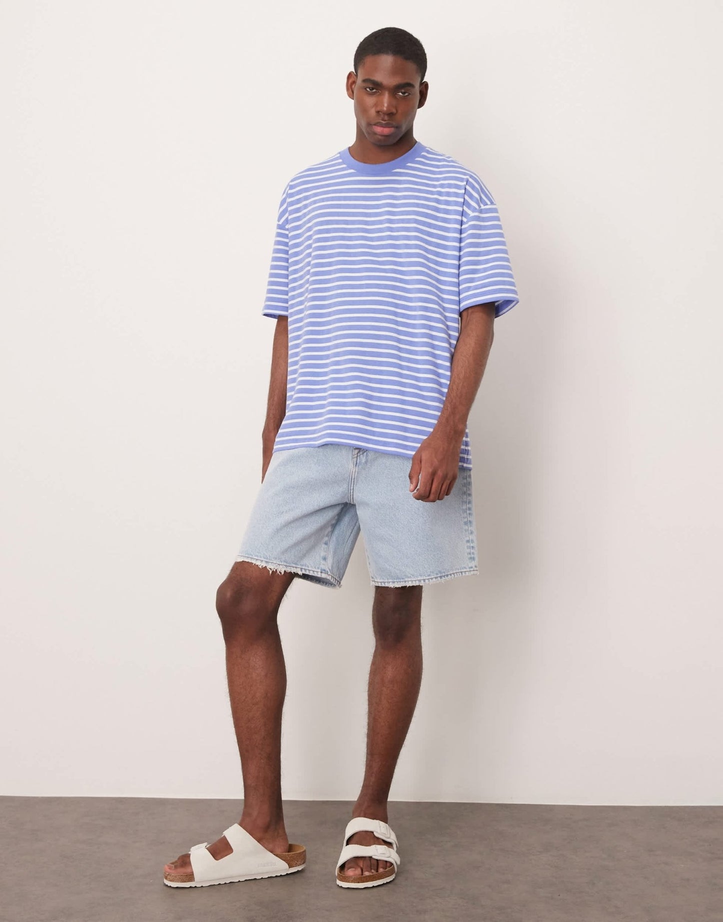 ASOS DESIGN oversized t-shirt in blue and white stripe - ASOS Sample Sale