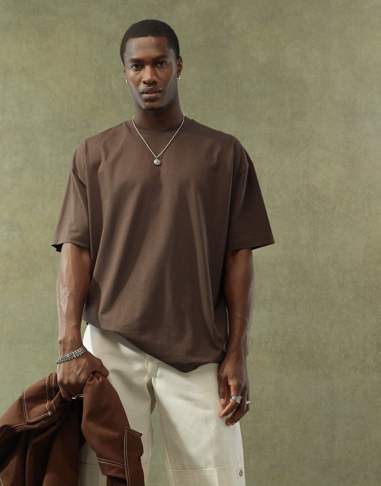 ASOS DESIGN oversized t-shirt in brown with city back print - ASOS Sample Sale