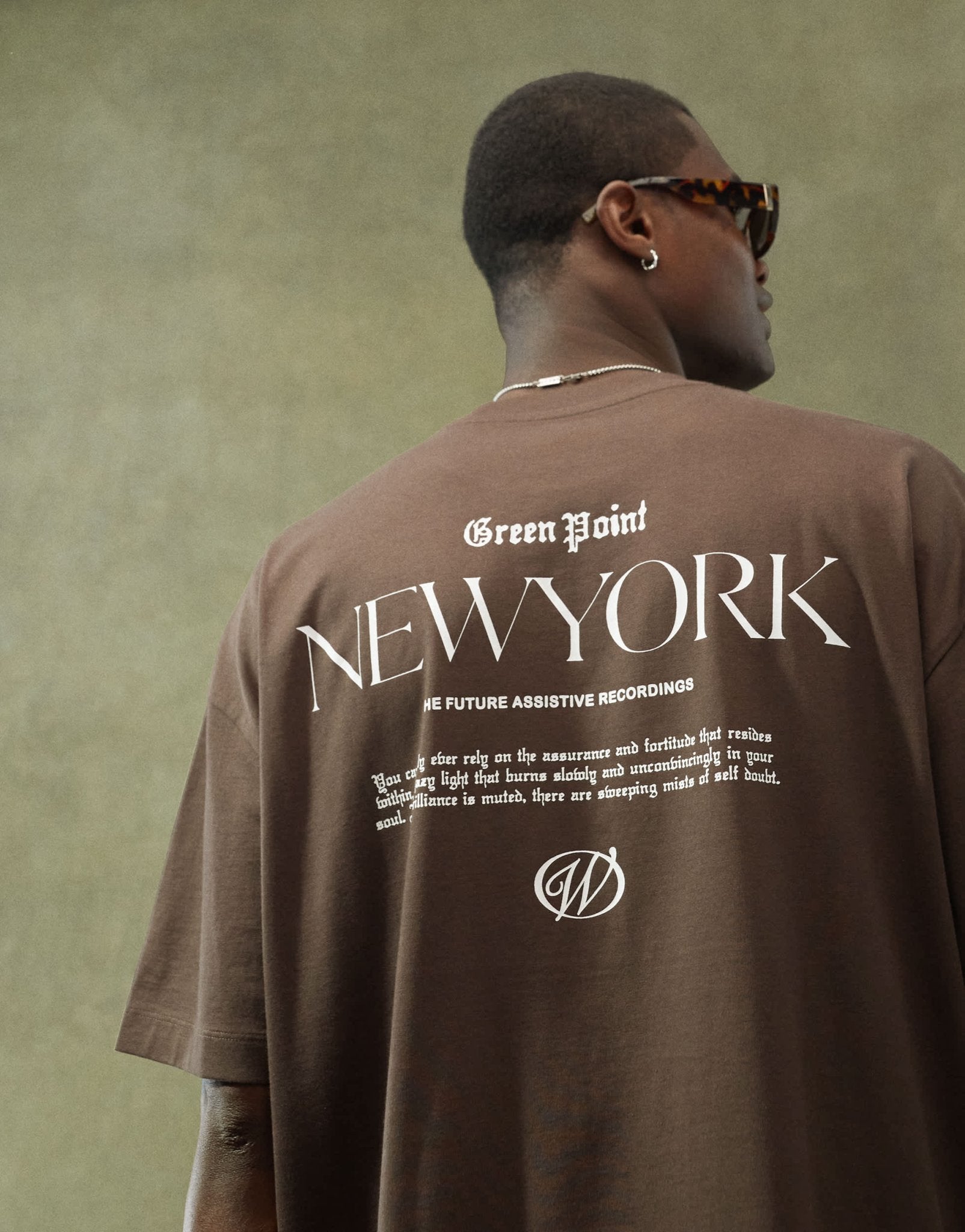 ASOS DESIGN oversized t-shirt in brown with city back print - ASOS Sample Sale