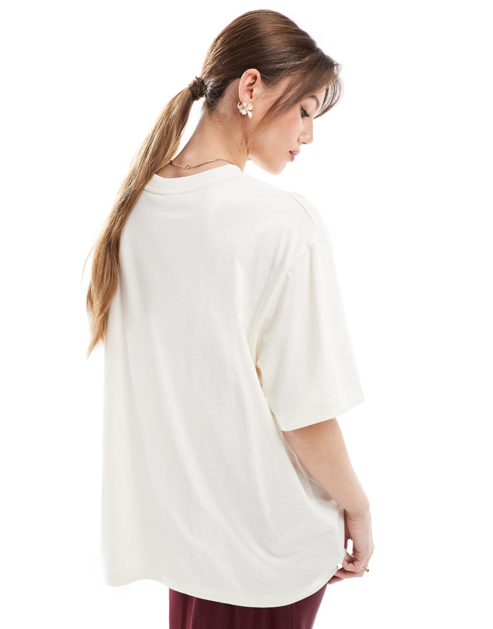ASOS DESIGN Oversized t shirt in texture with Running Club Graphic in cream - ASOS Sample Sale