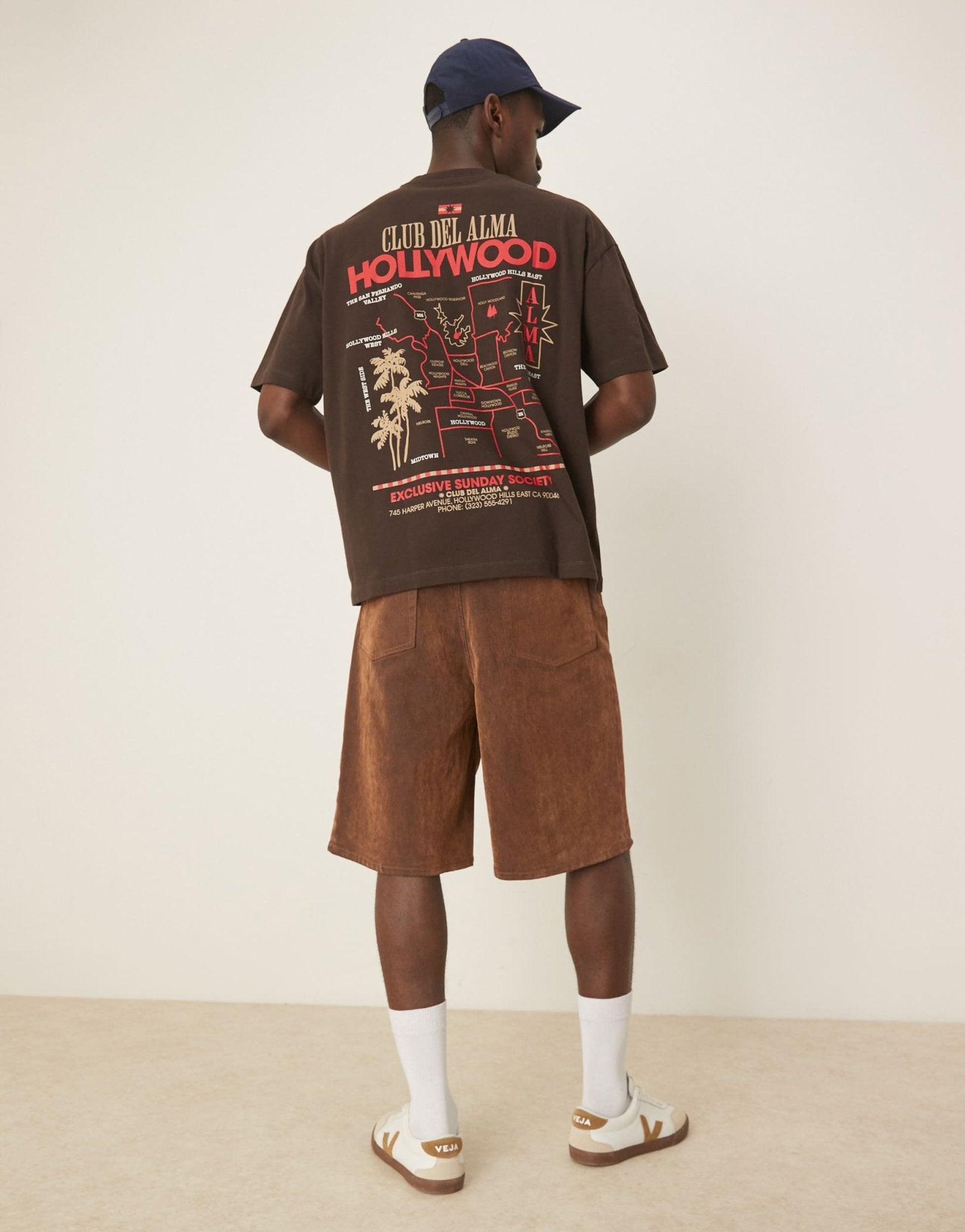 ASOS DESIGN oversized t-shirt with city graphic in brown - ASOS Sample Sale