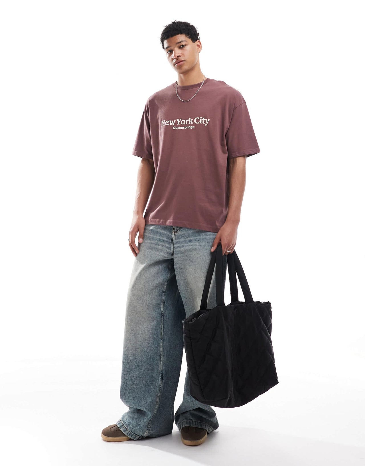 ASOS DESIGN oversized t-shirt with city graphic in brown - ASOS Sample Sale