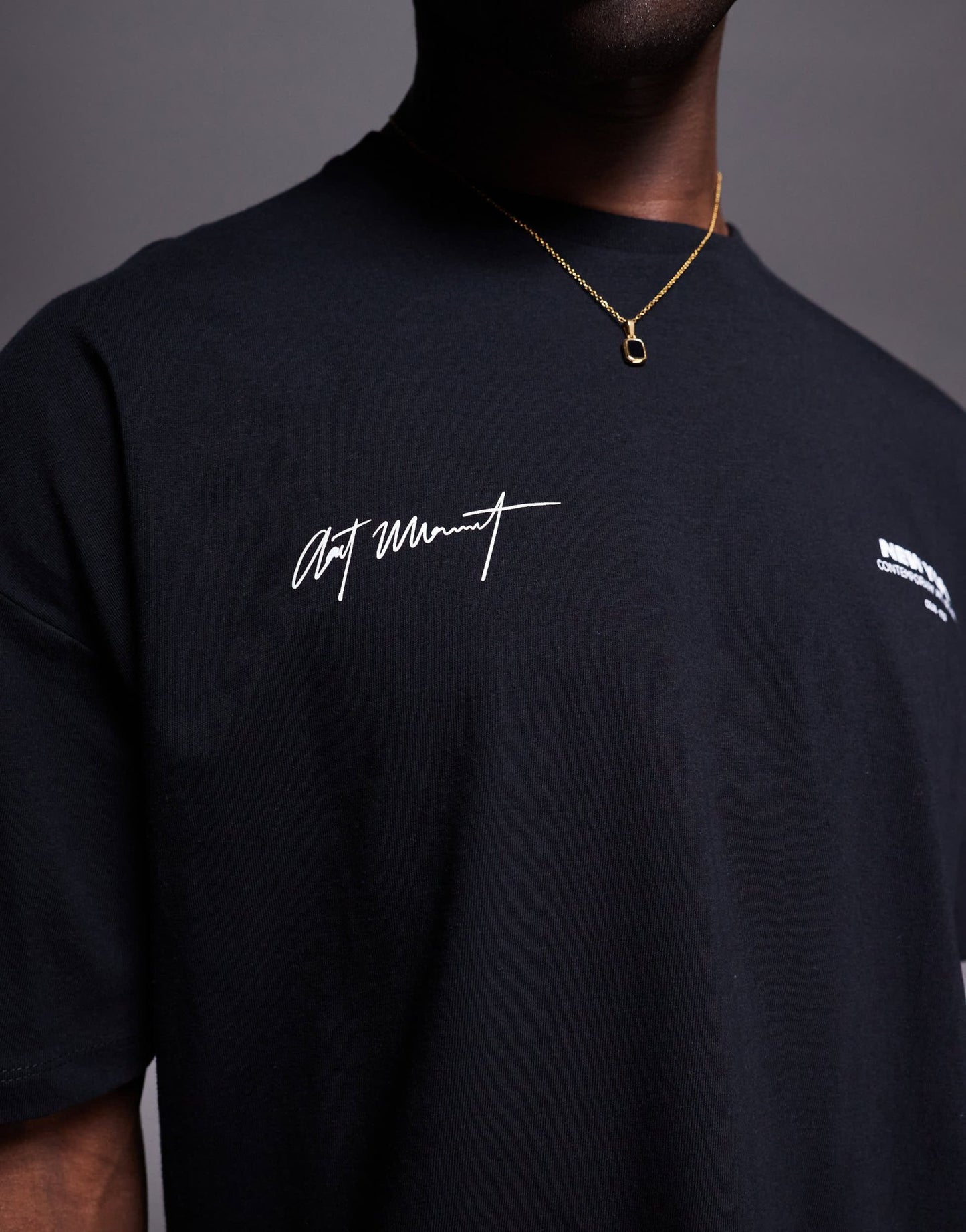 ASOS DESIGN oversized t-shirt with city text chest print in black - ASOS Sample Sale