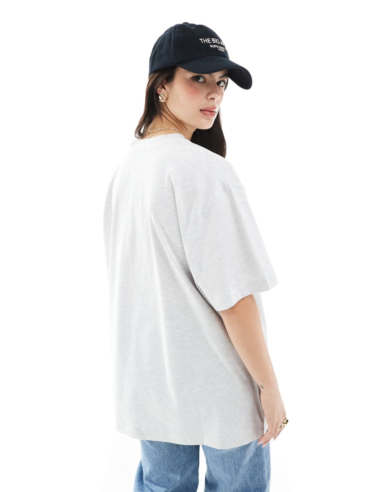 ASOS DESIGN oversized t-shirt with colorado ski graphic in ice marl - ASOS Sample Sale