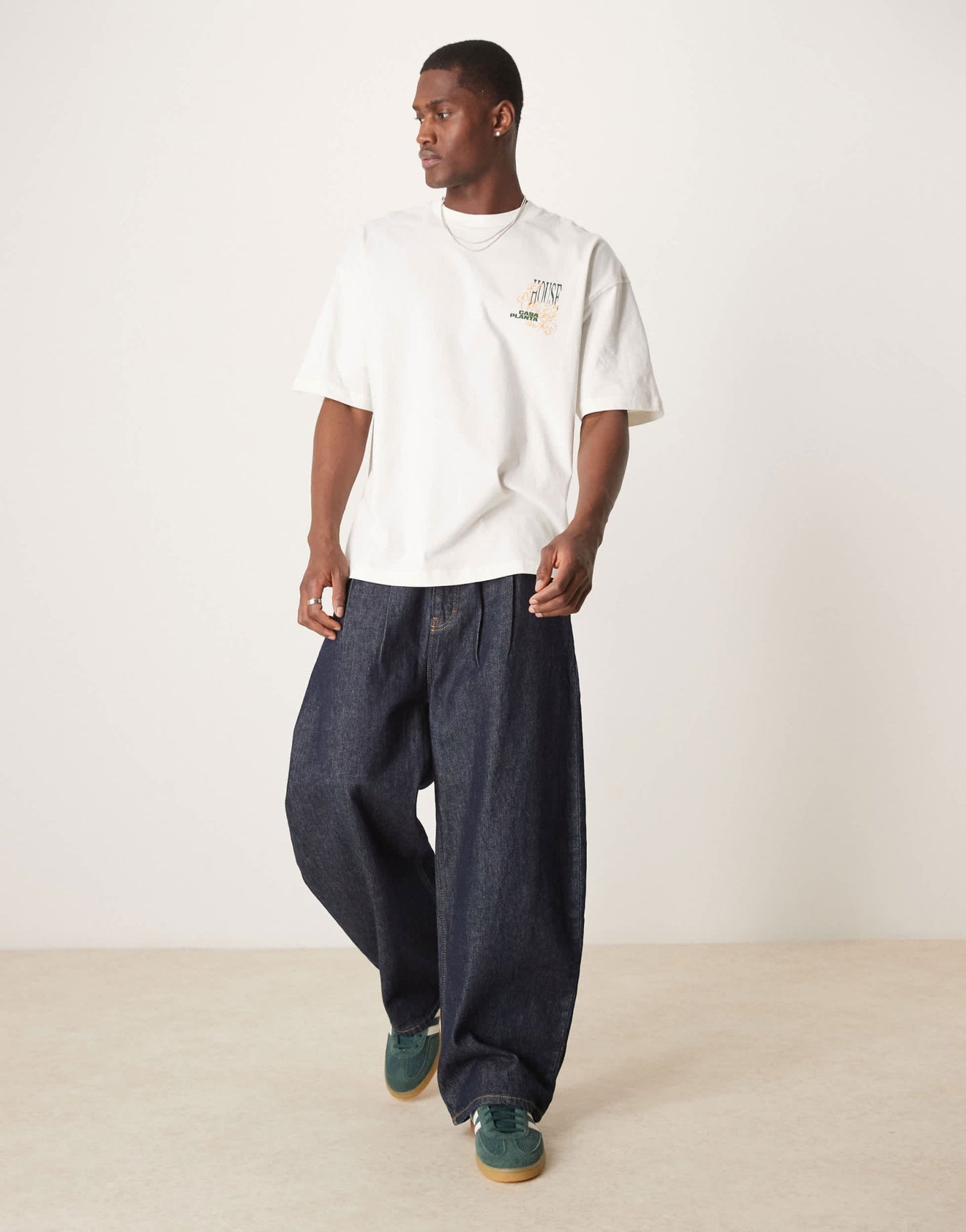 ASOS DESIGN oversized t-shirt with floral graphic in cream - ASOS Sample Sale