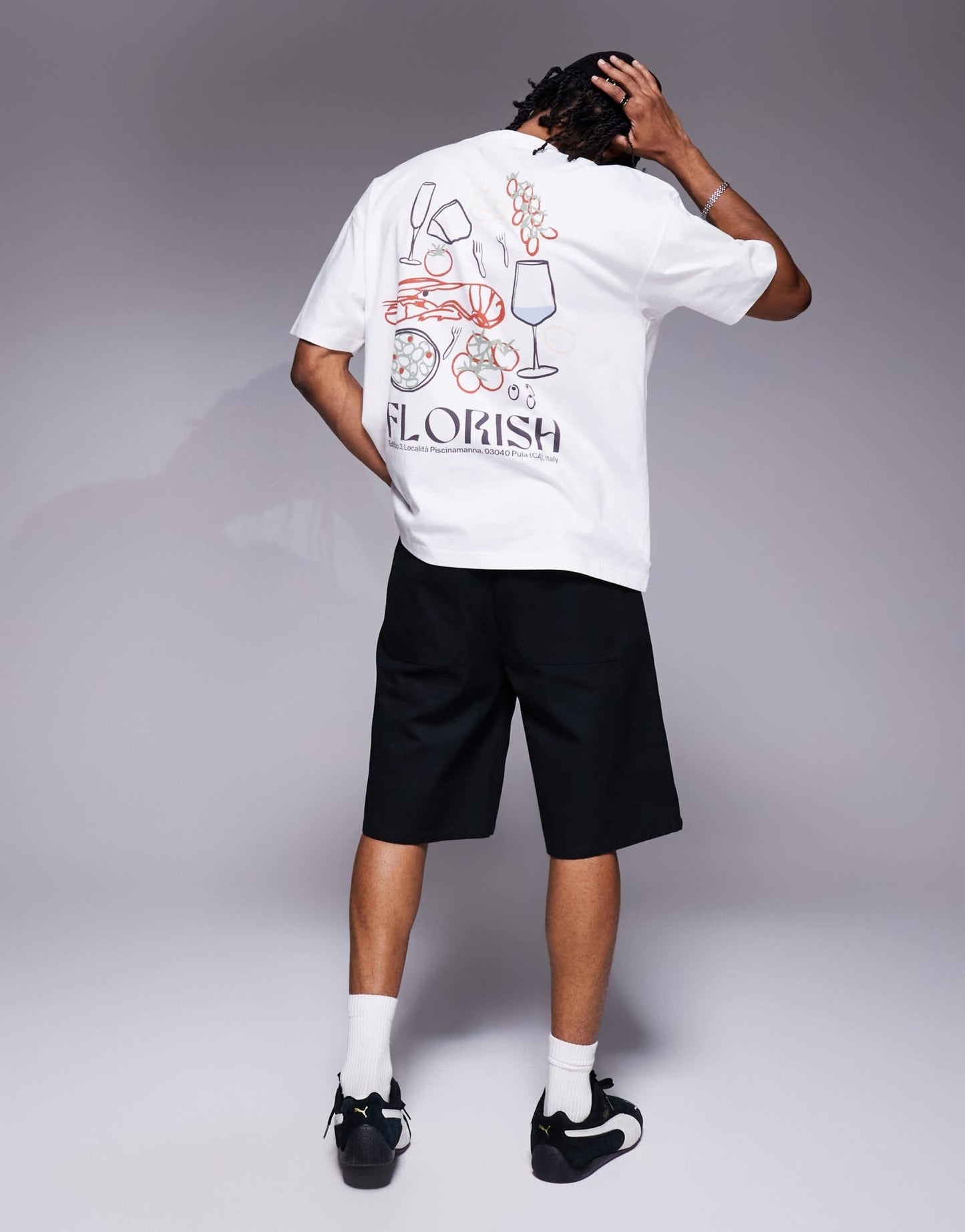 ASOS DESIGN oversized t-shirt with food graphic in white - ASOS Sample Sale