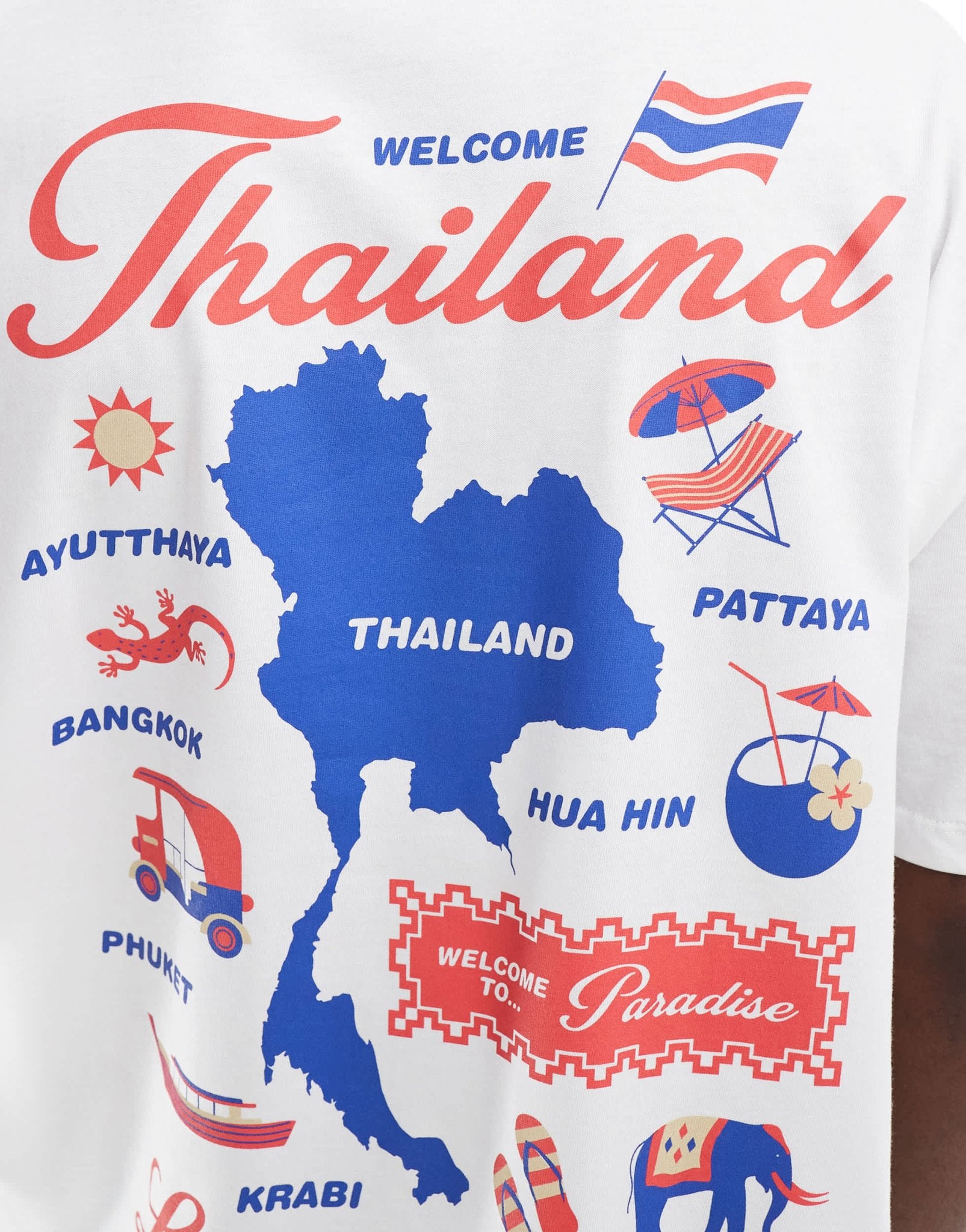 ASOS DESIGN oversized t-shirt with front and back city print in white - ASOS Sample Sale