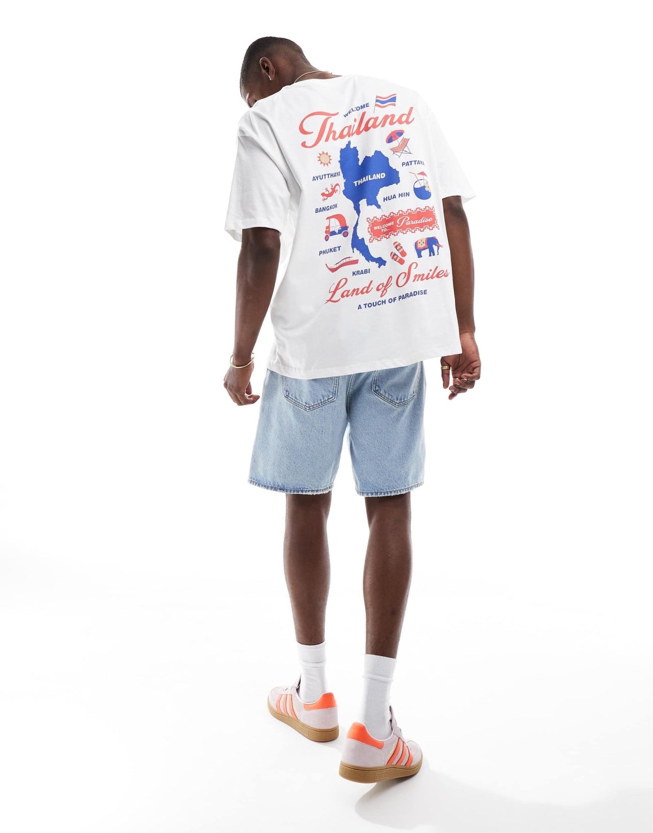 ASOS DESIGN oversized t-shirt with front and back city print in white - ASOS Sample Sale