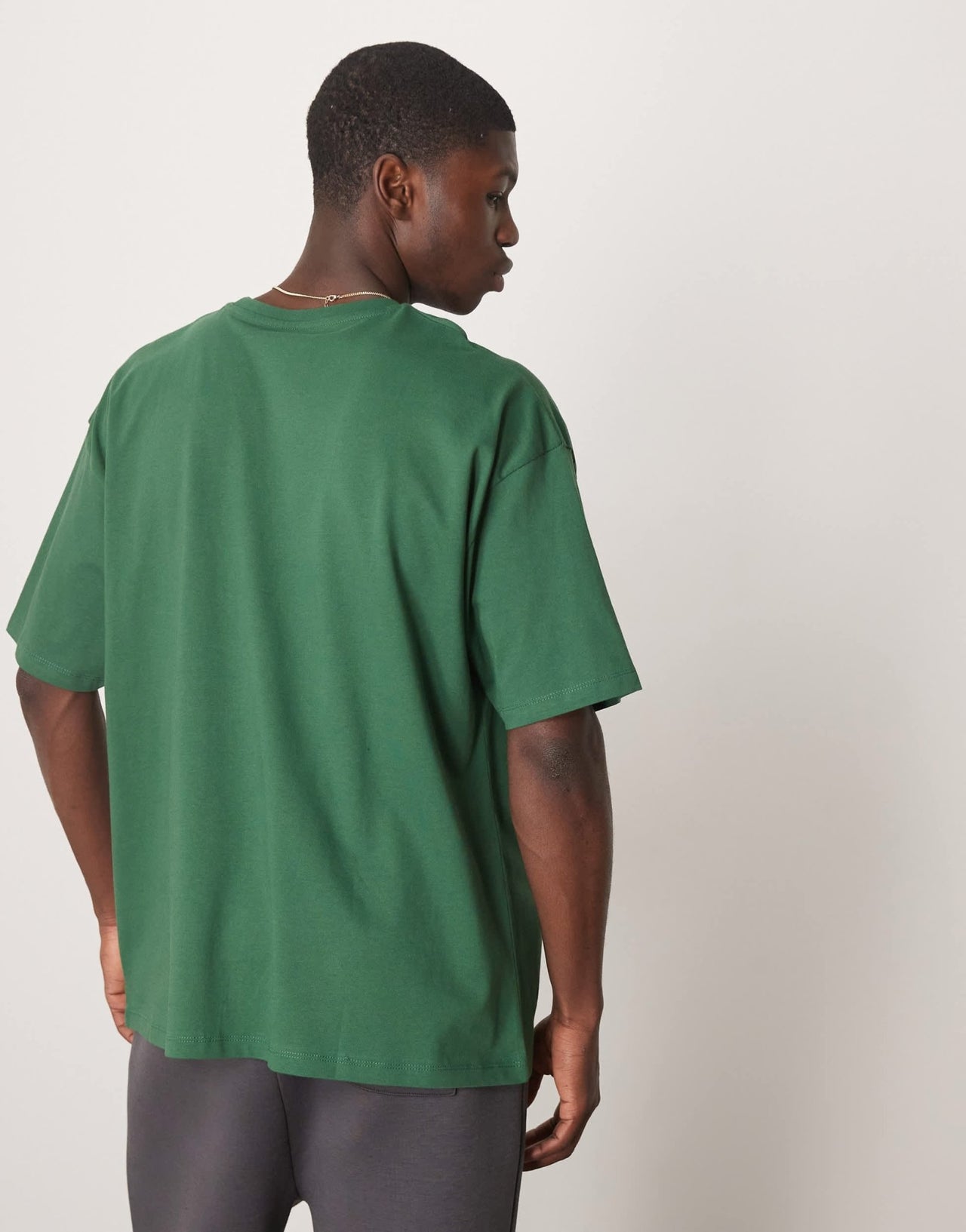ASOS DESIGN oversized t-shirt with front city graphic in dark green - ASOS Sample Sale