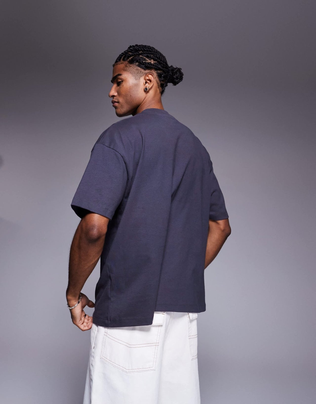 ASOS DESIGN oversized t-shirt with front varsity embroidery in charcoal grey - ASOS Sample Sale