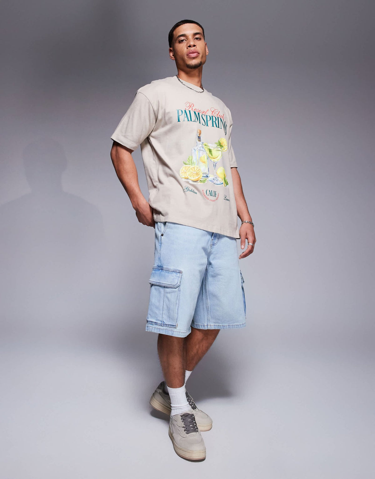 ASOS DESIGN oversized t-shirt with high summer graphic in beige - ASOS Sample Sale