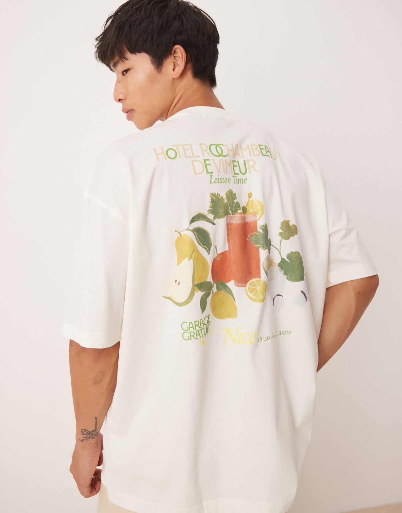 ASOS DESIGN oversized t-shirt with high summer graphic in off white - ASOS Sample Sale