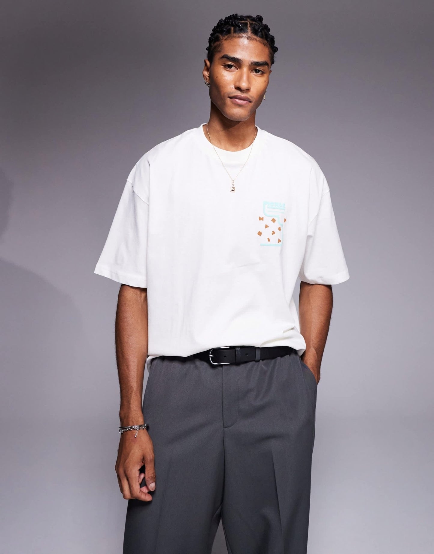 ASOS DESIGN oversized t-shirt with margarita graphic in off white - ASOS Sample Sale