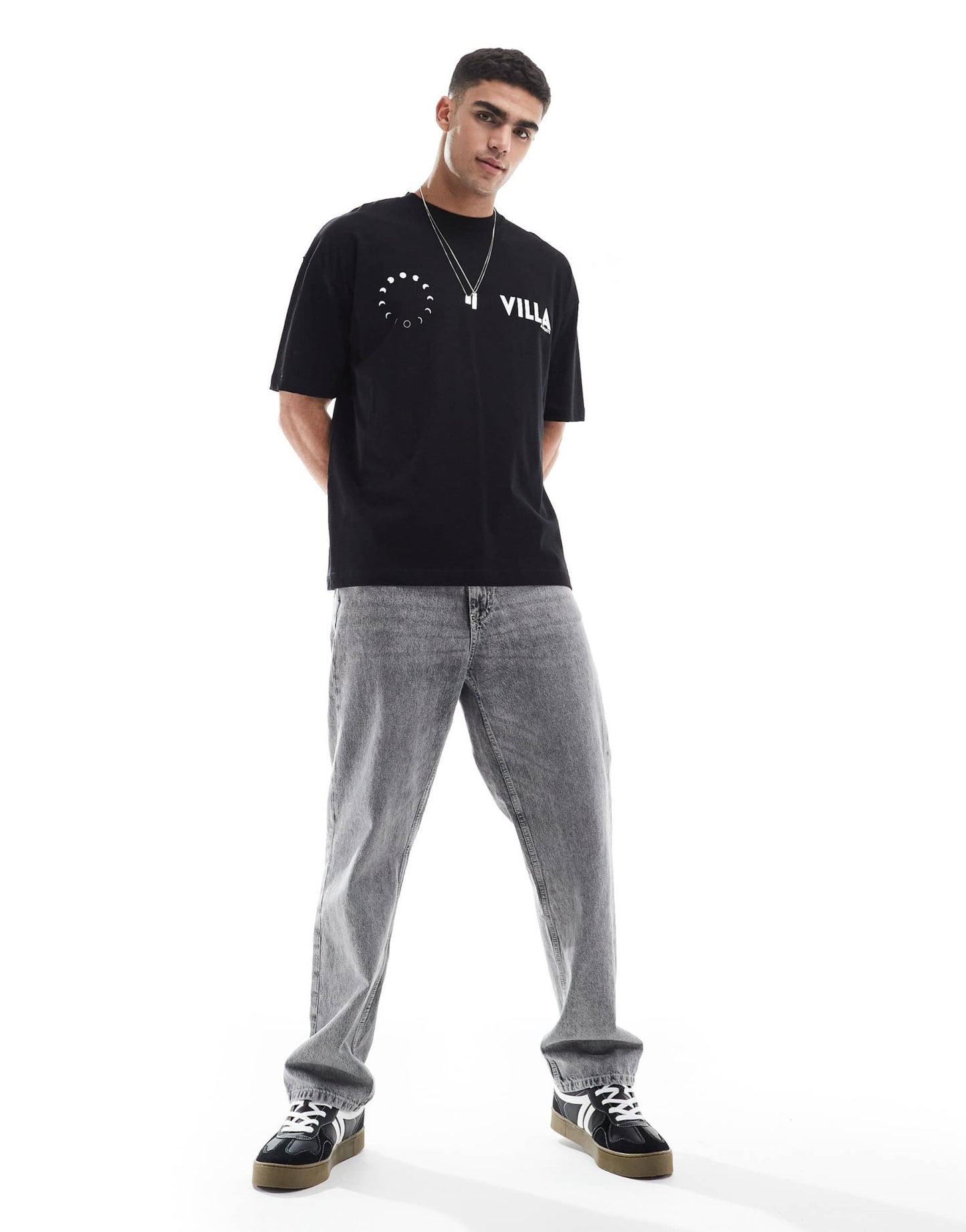 ASOS DESIGN oversized t-shirt with palm graphic in black - ASOS Sample Sale