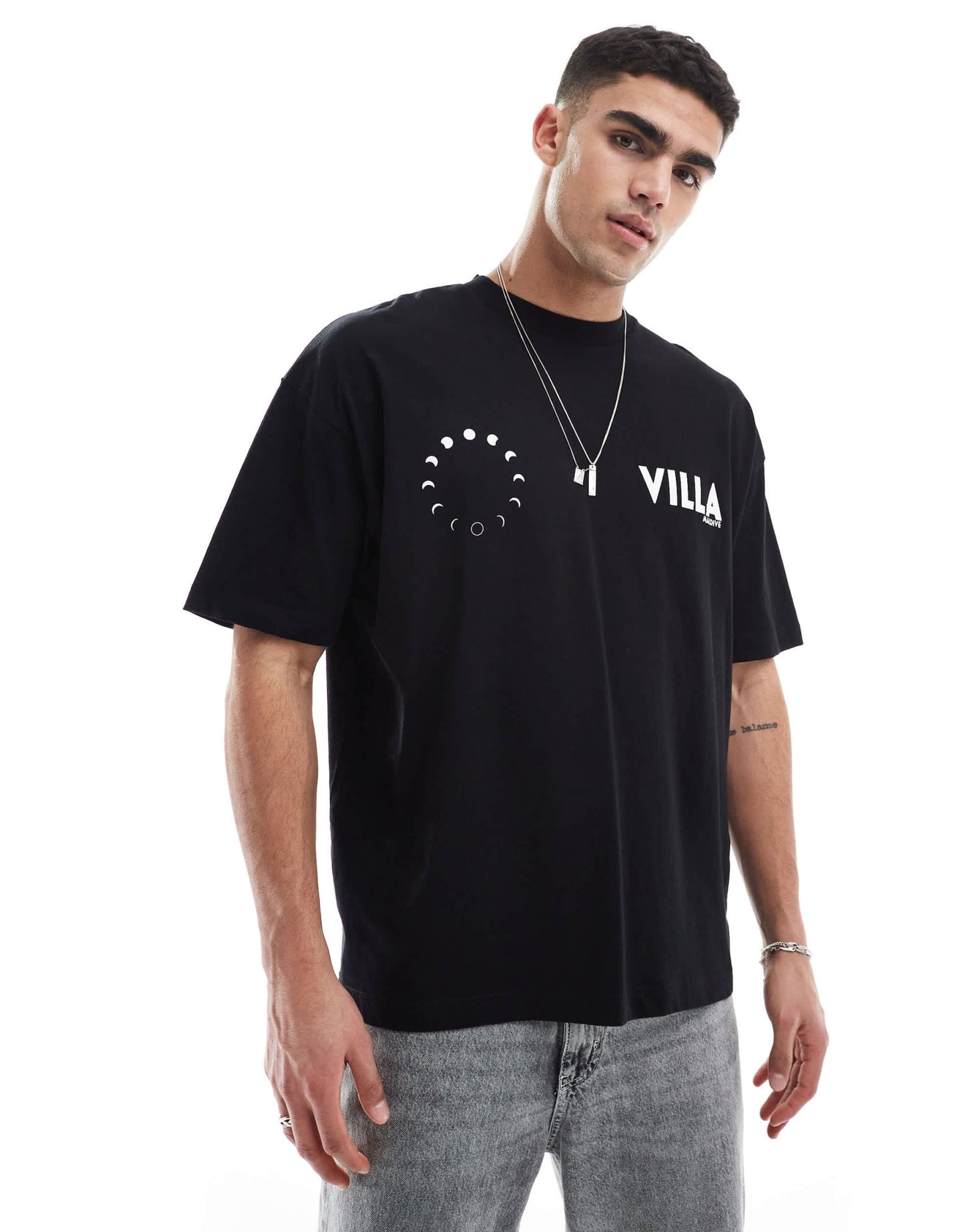 ASOS DESIGN oversized t-shirt with palm graphic in black - ASOS Sample Sale