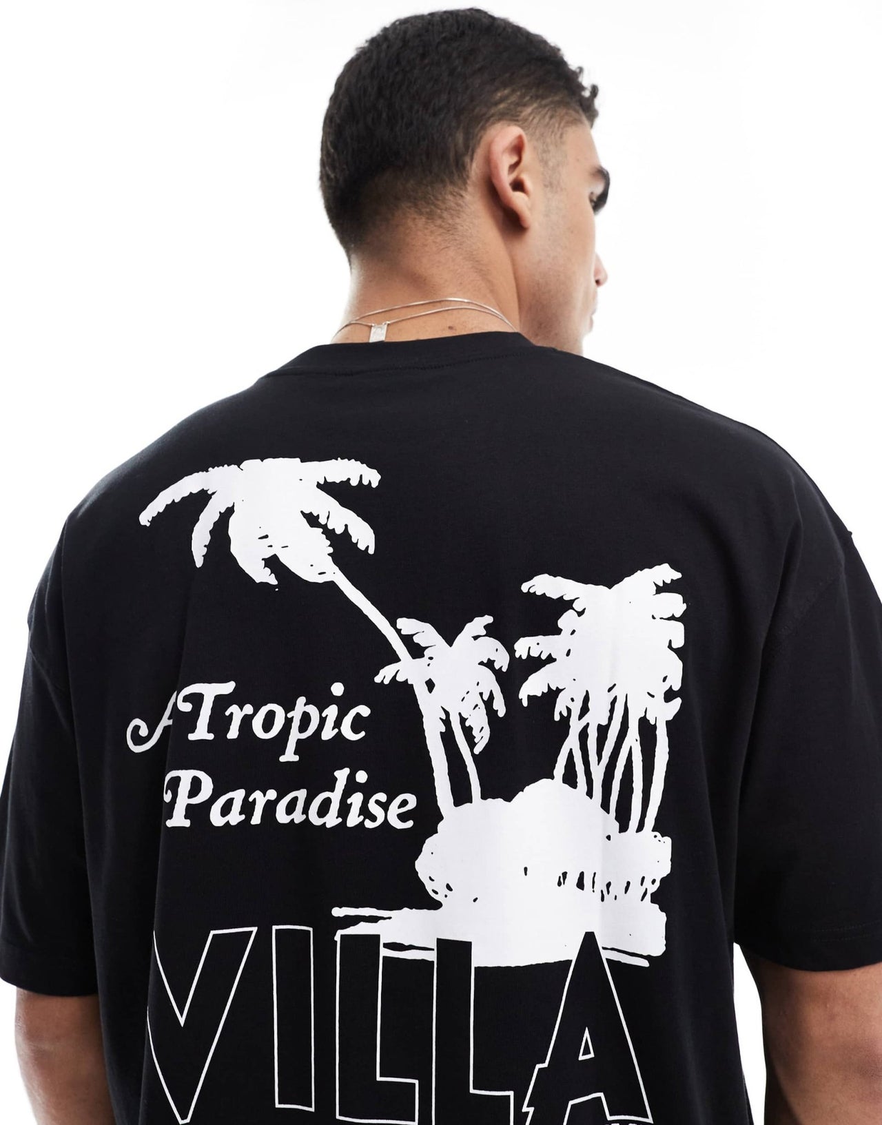 ASOS DESIGN oversized t-shirt with palm graphic in black - ASOS Sample Sale