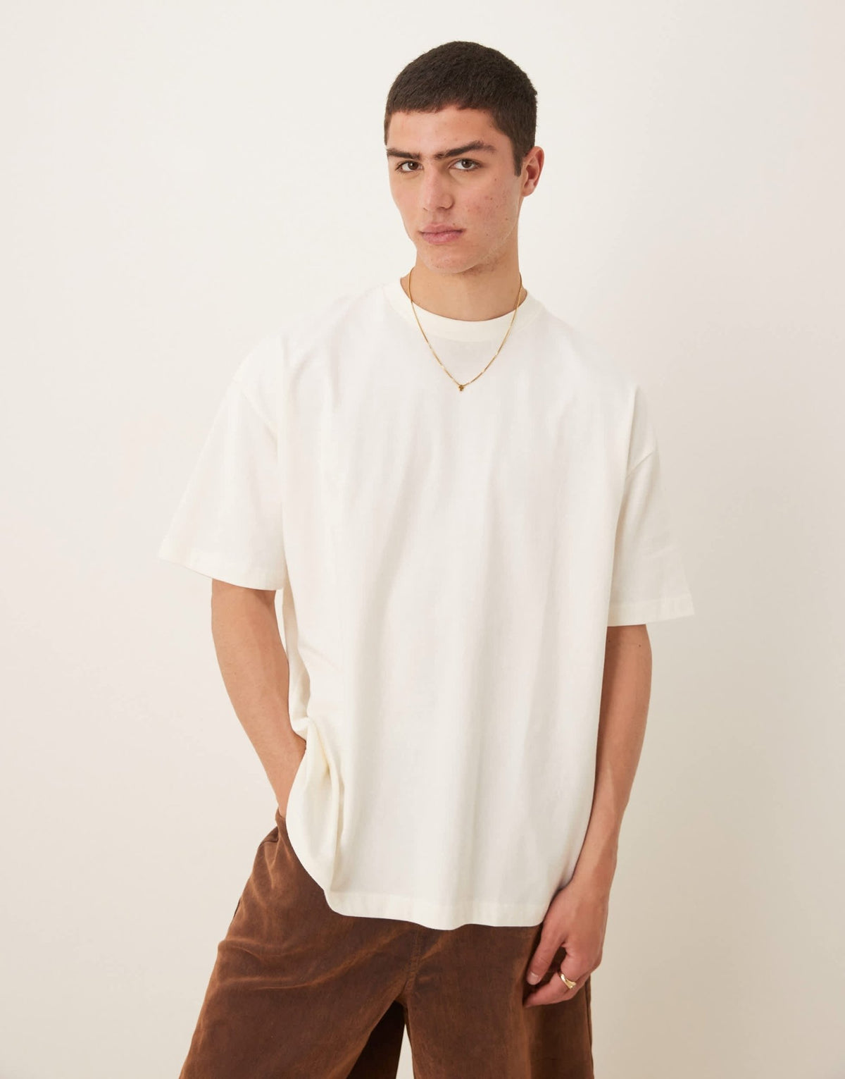 ASOS DESIGN oversized t-shirt with peaches graphic in cream - ASOS Sample Sale
