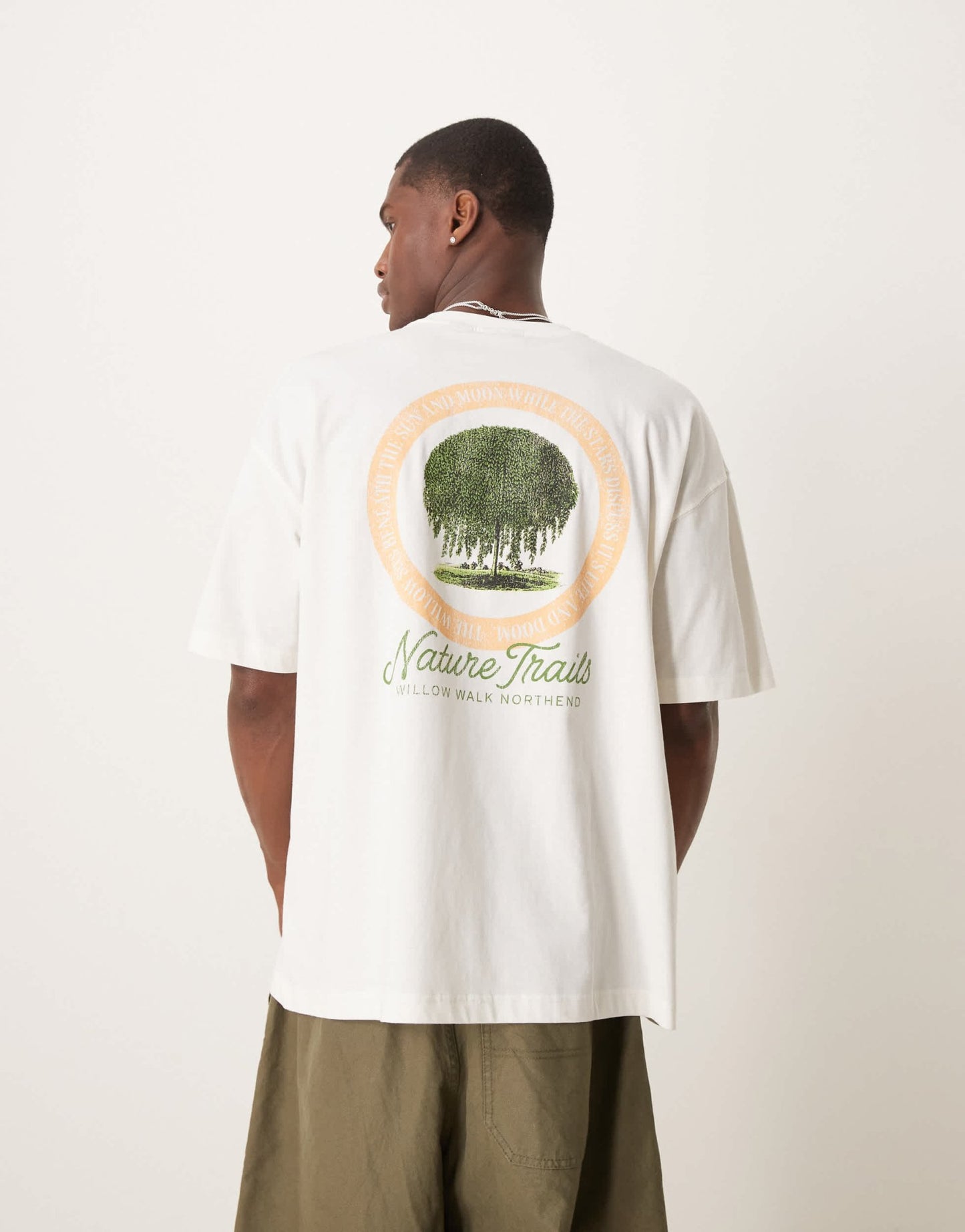 ASOS DESIGN oversized t-shirt with scenic graphic in cream - ASOS Sample Sale