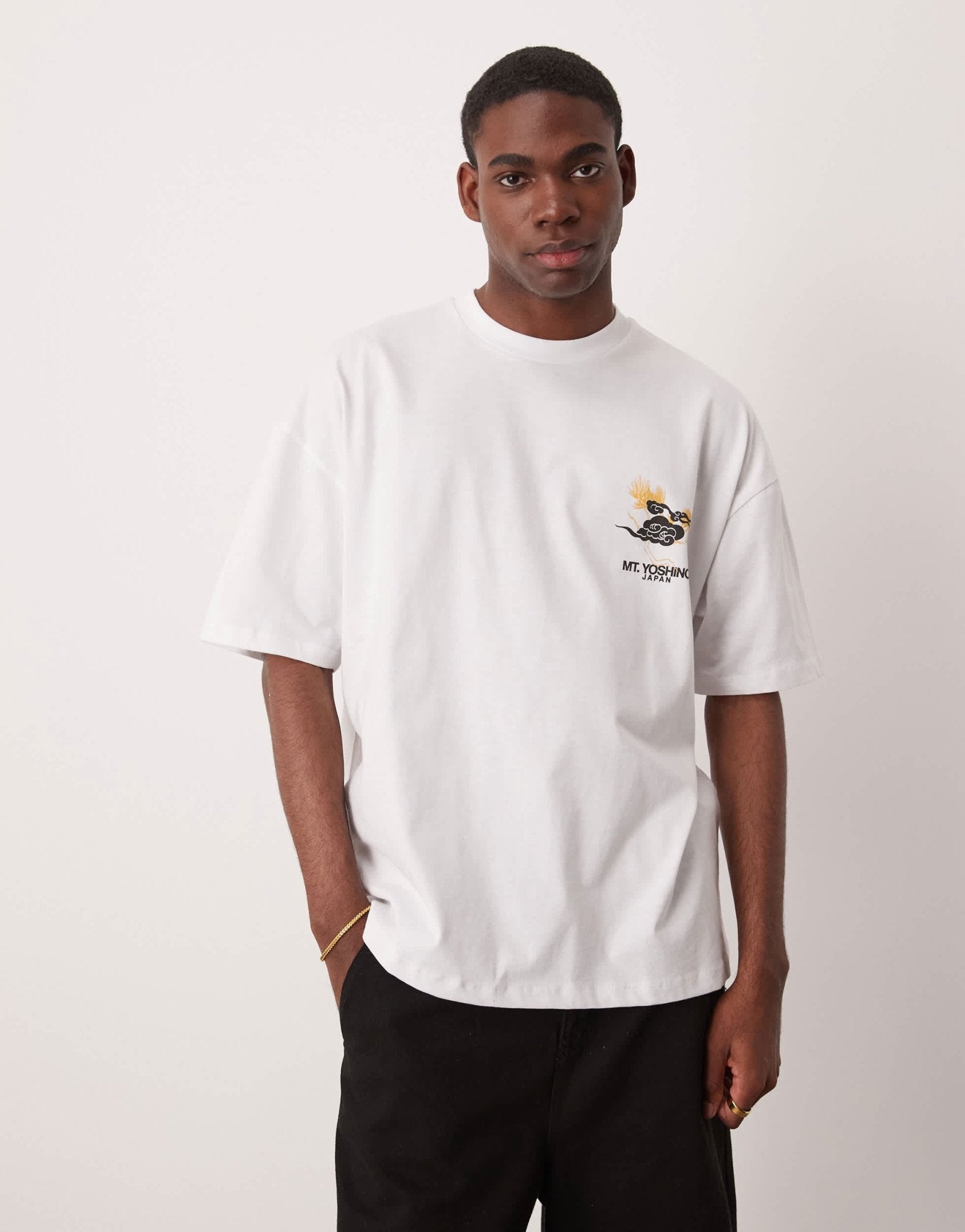 ASOS DESIGN oversized t-shirt with souvenir graphic in white - ASOS Sample Sale
