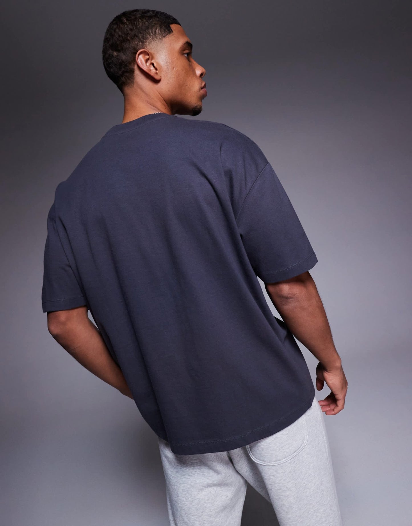 ASOS DESIGN oversized t-shirt with sports graphic in charcoal - ASOS Sample Sale