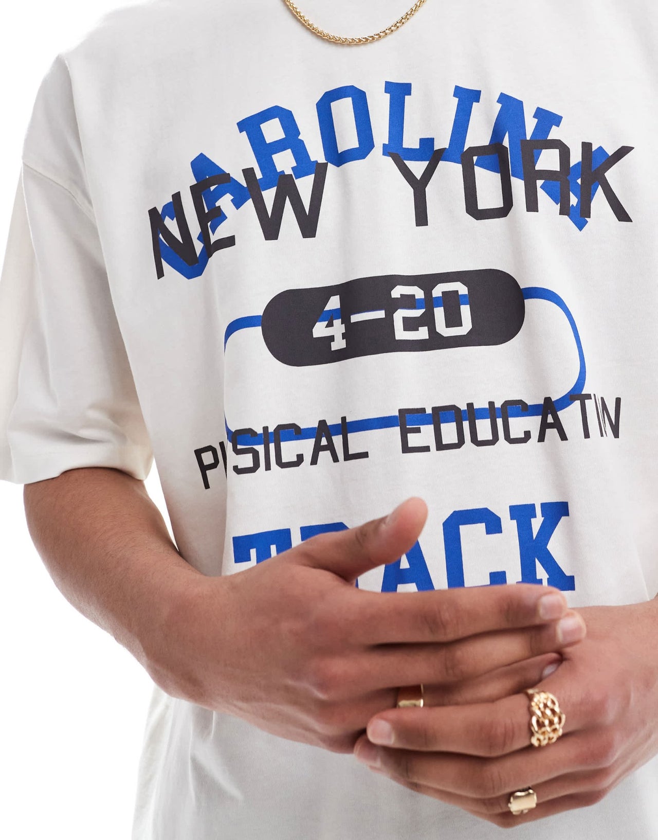 ASOS DESIGN oversized t-shirt with sports graphic in off white - ASOS Sample Sale