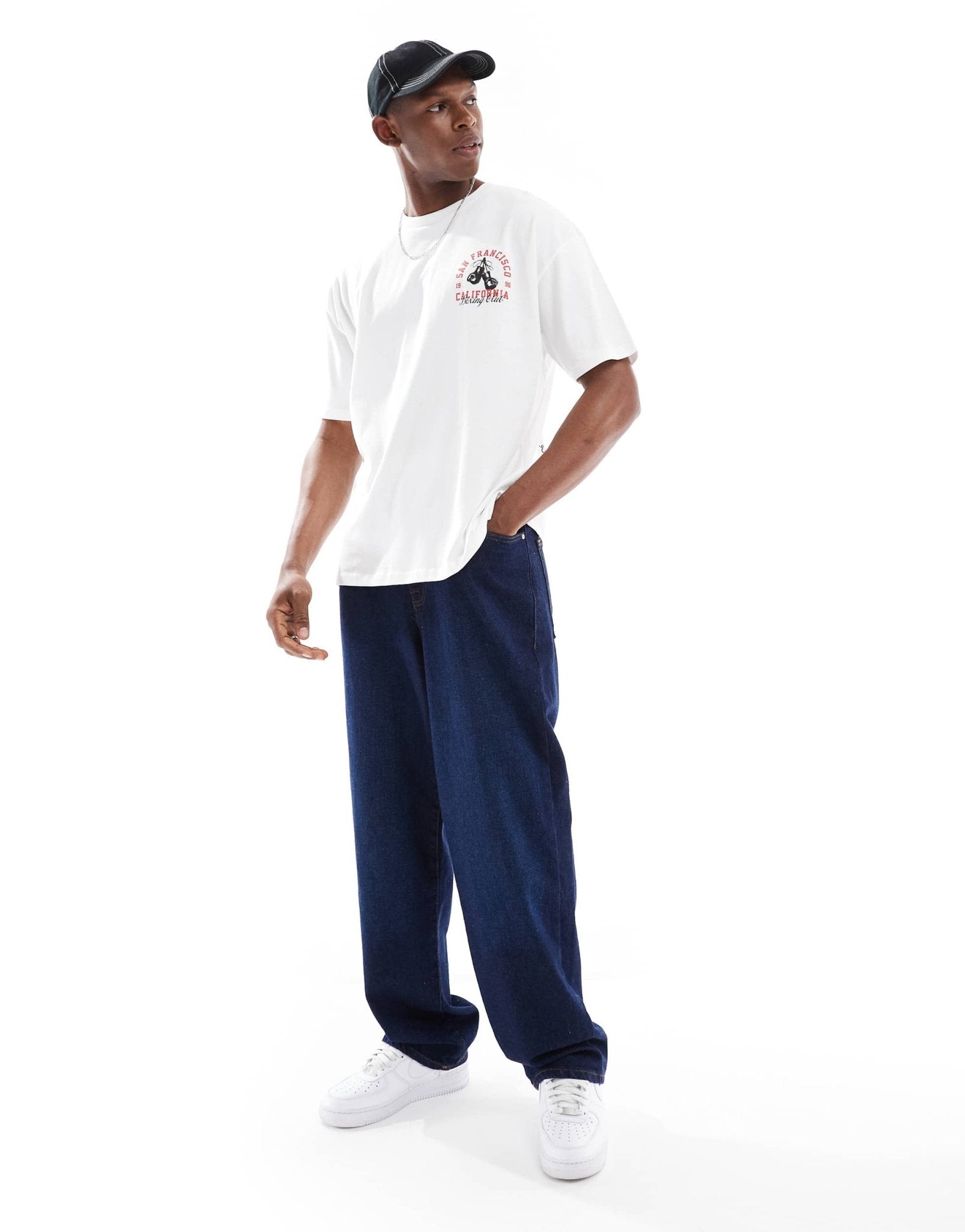 ASOS DESIGN oversized t-shirt with sports graphic in white - ASOS Sample Sale