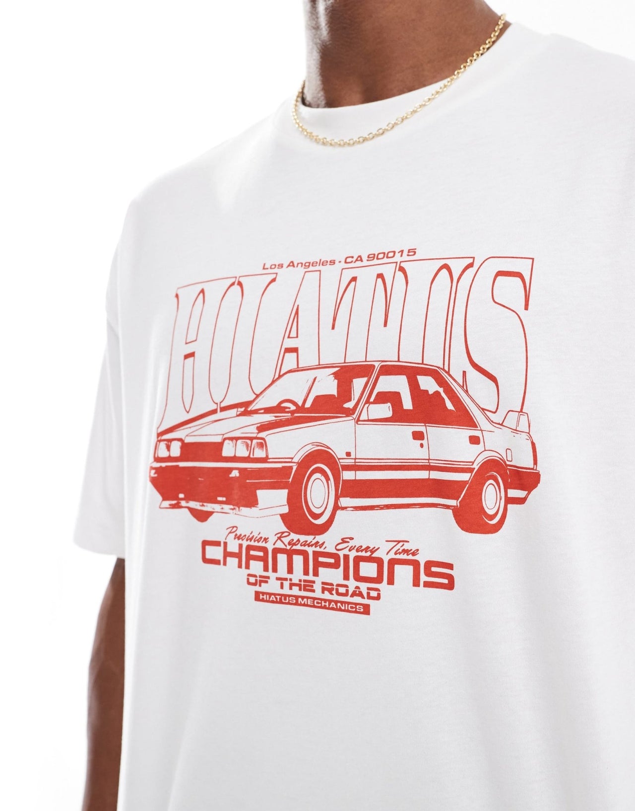 ASOS DESIGN oversized t-shirt with street car graphic in white - ASOS Sample Sale