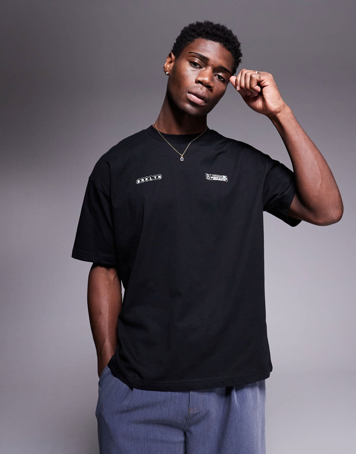 ASOS DESIGN oversized t-shirt with street graphic in black - ASOS Sample Sale
