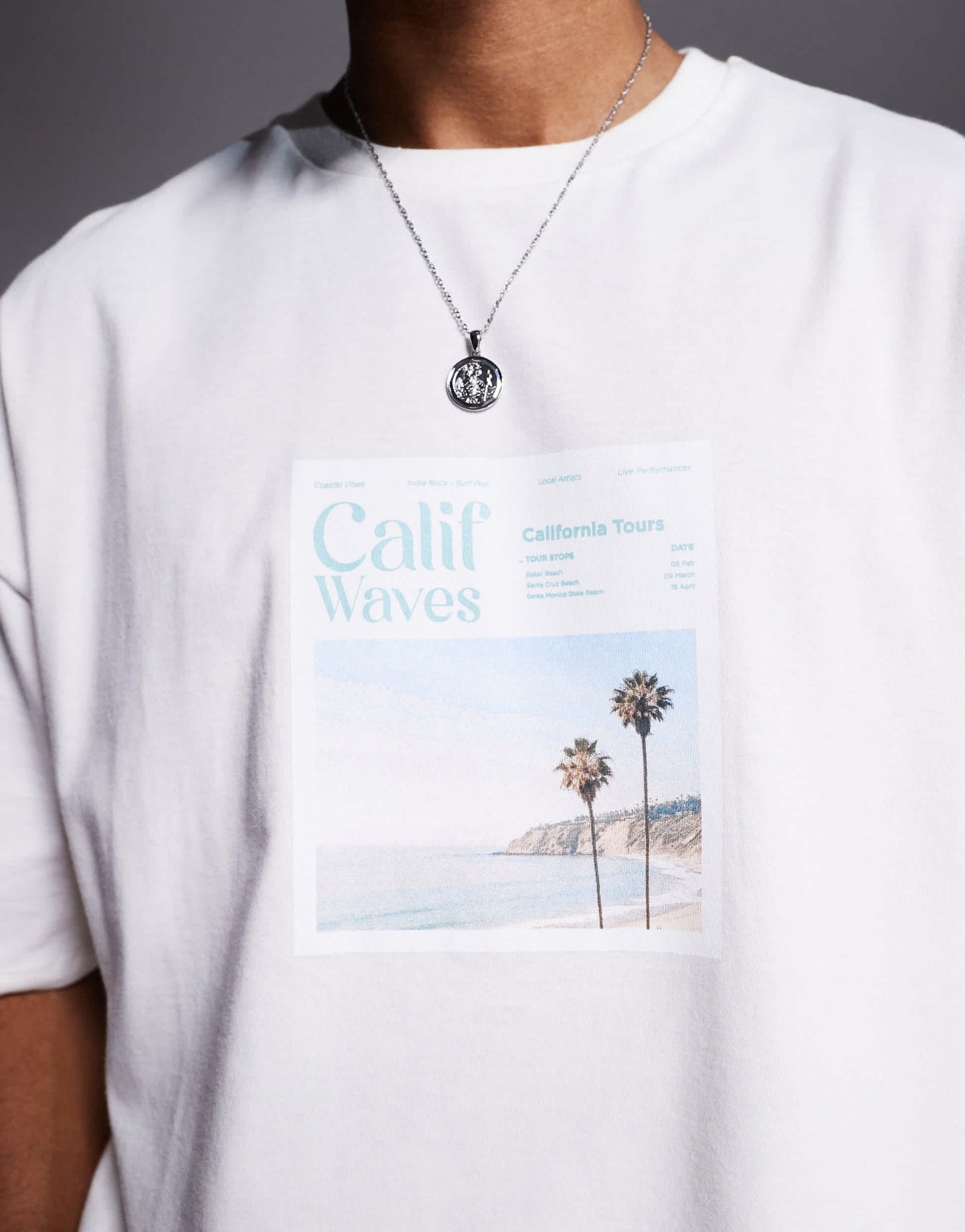 ASOS DESIGN oversized t-shirt with summer back and front print in off white - ASOS Sample Sale
