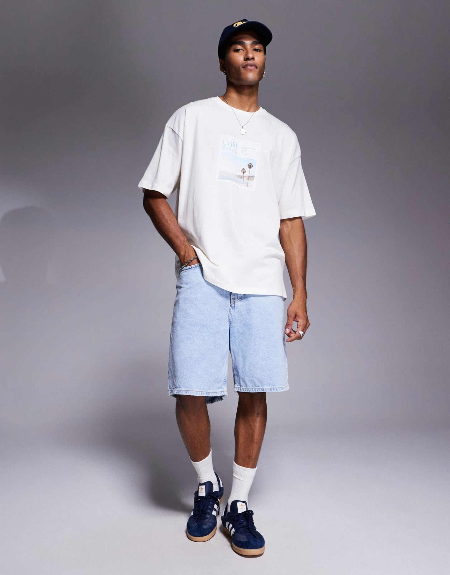 ASOS DESIGN oversized t-shirt with summer back and front print in off white - ASOS Sample Sale