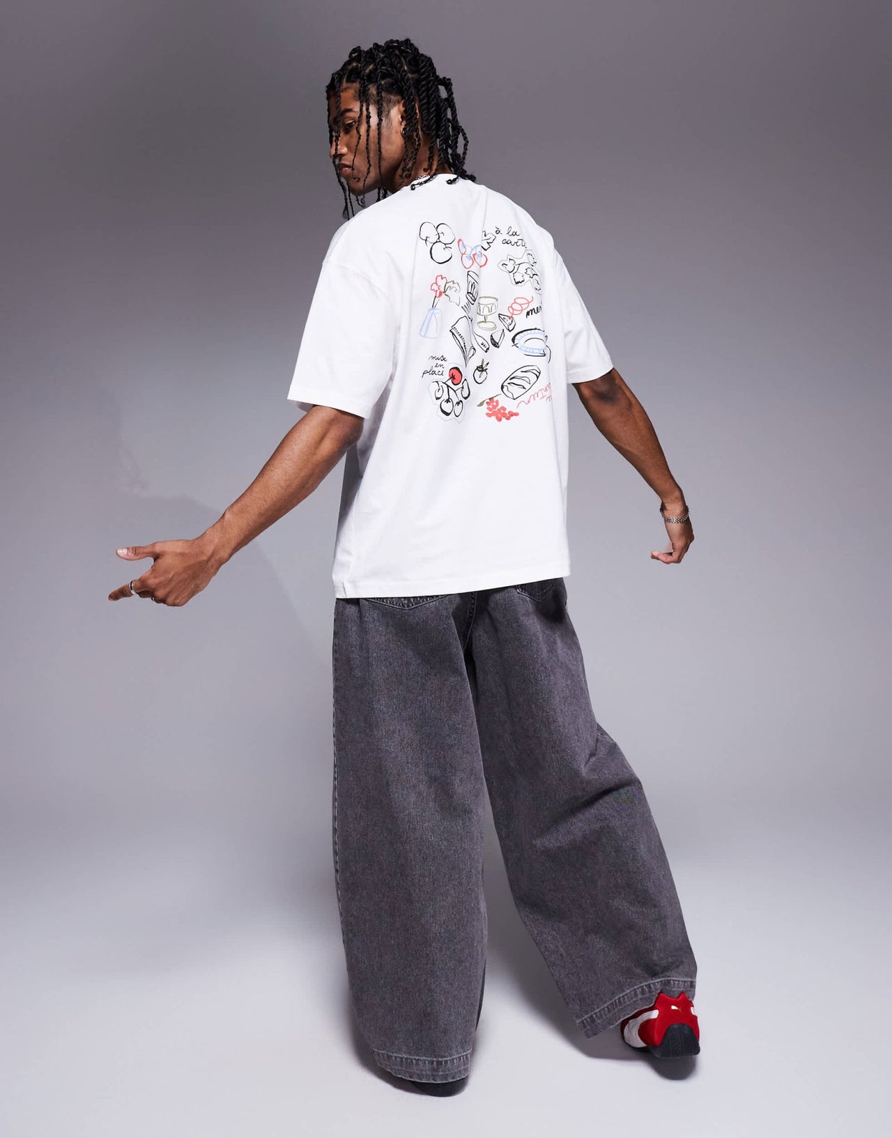 ASOS DESIGN oversized t-shirt with summer graphic in white - ASOS Sample Sale